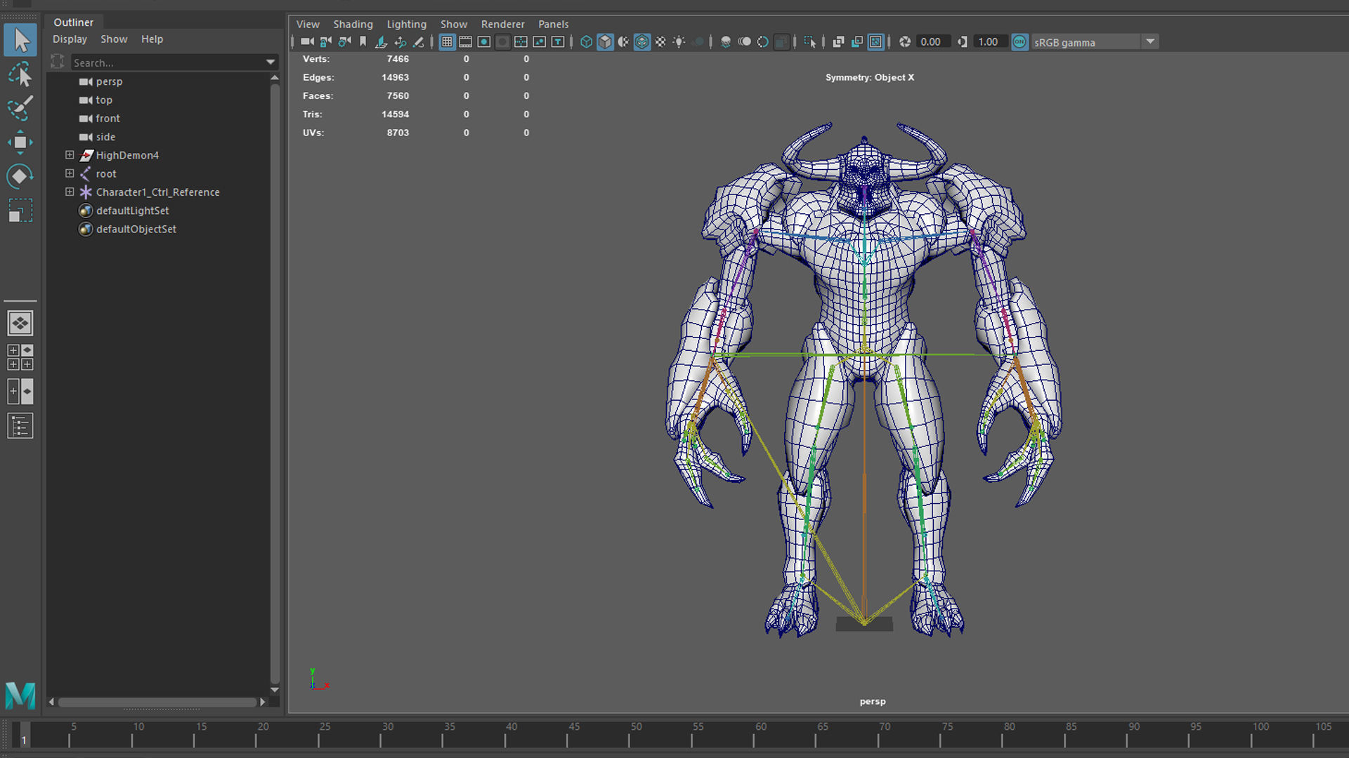 High Demon 3 Low-poly 3D model_28