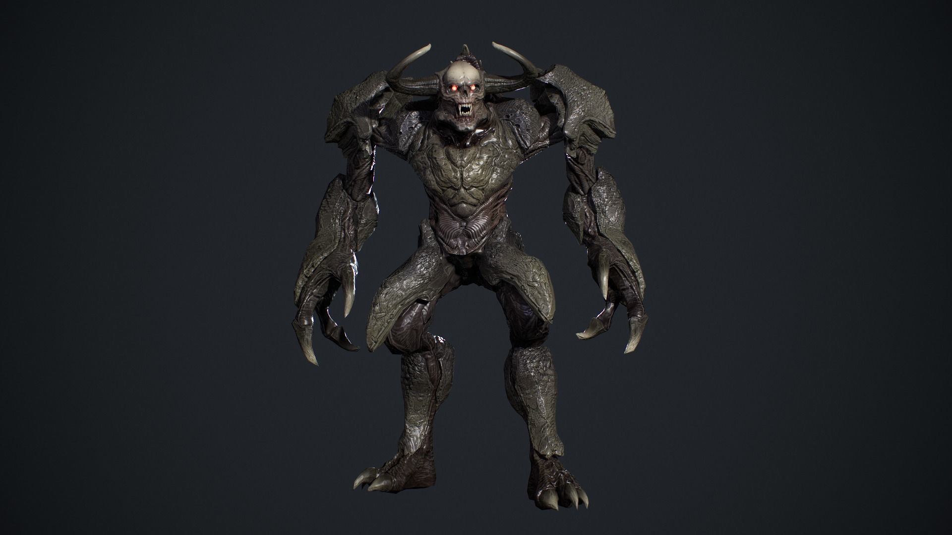 High Demon 3 Low-poly 3D model_13