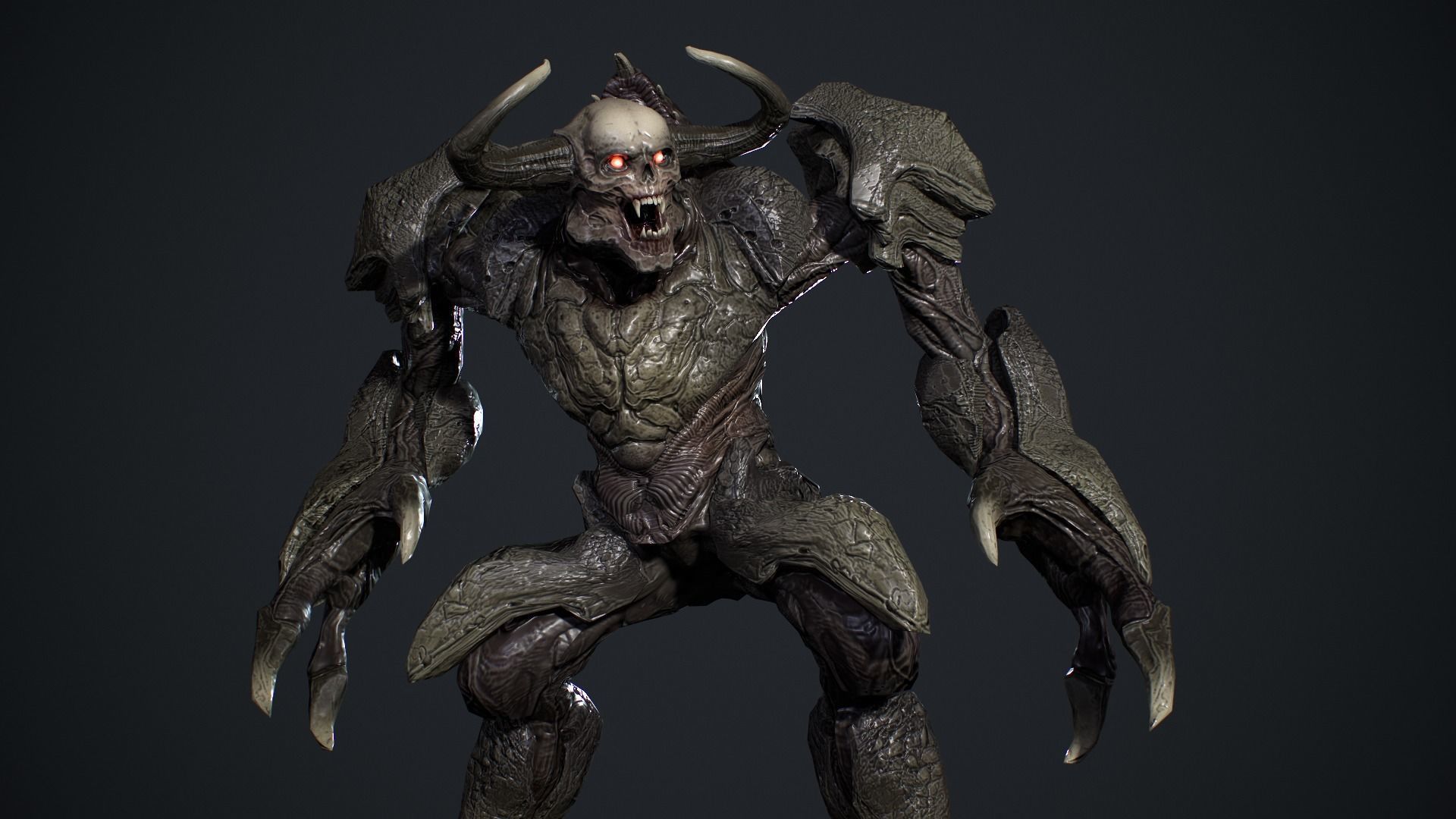 High Demon 3 Low-poly 3D model_11