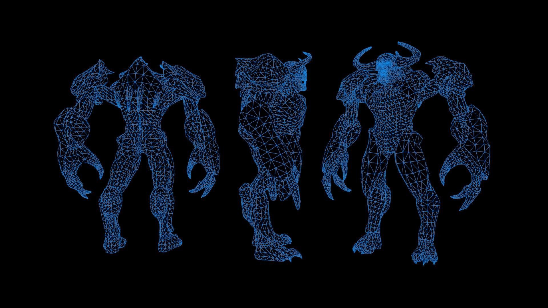 High Demon 3 Low-poly 3D model_9