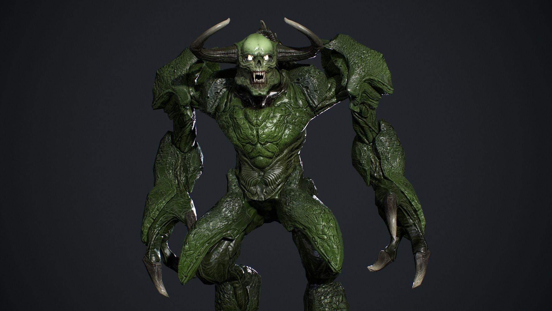 High Demon 3 Low-poly 3D model_16