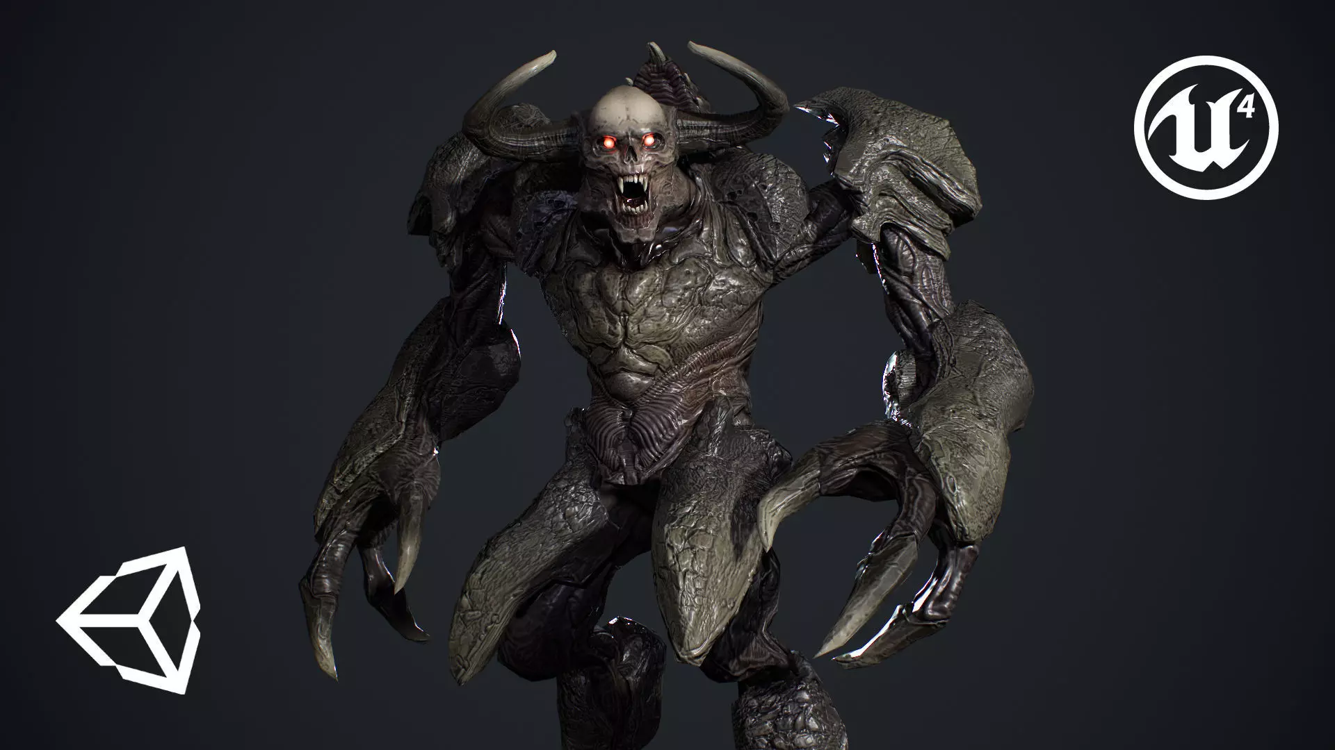 High Demon 3 Low-poly 3D model_0