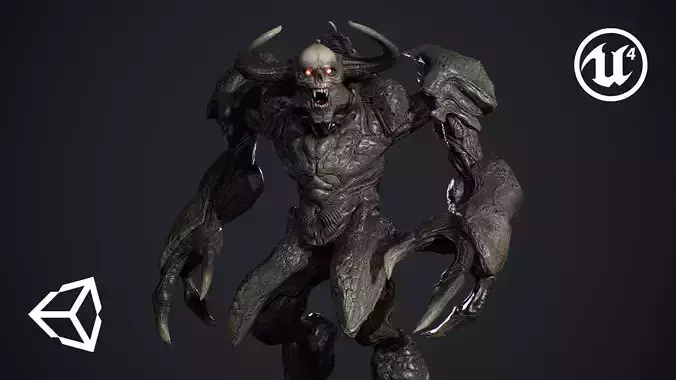 High Demon 3 Low-poly 3D model
