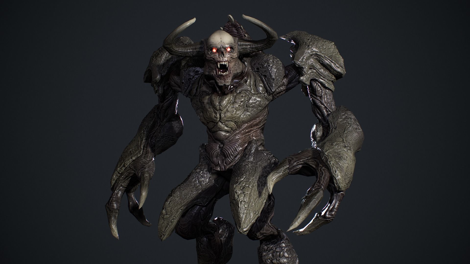 High Demon 3 Low-poly 3D model_10