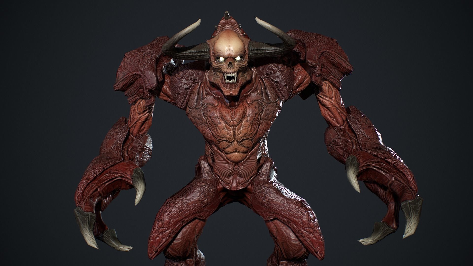 High Demon 3 Low-poly 3D model_19