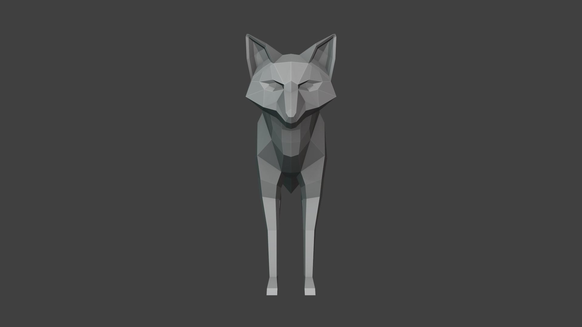 Low Poly Fox Free 3D model_14