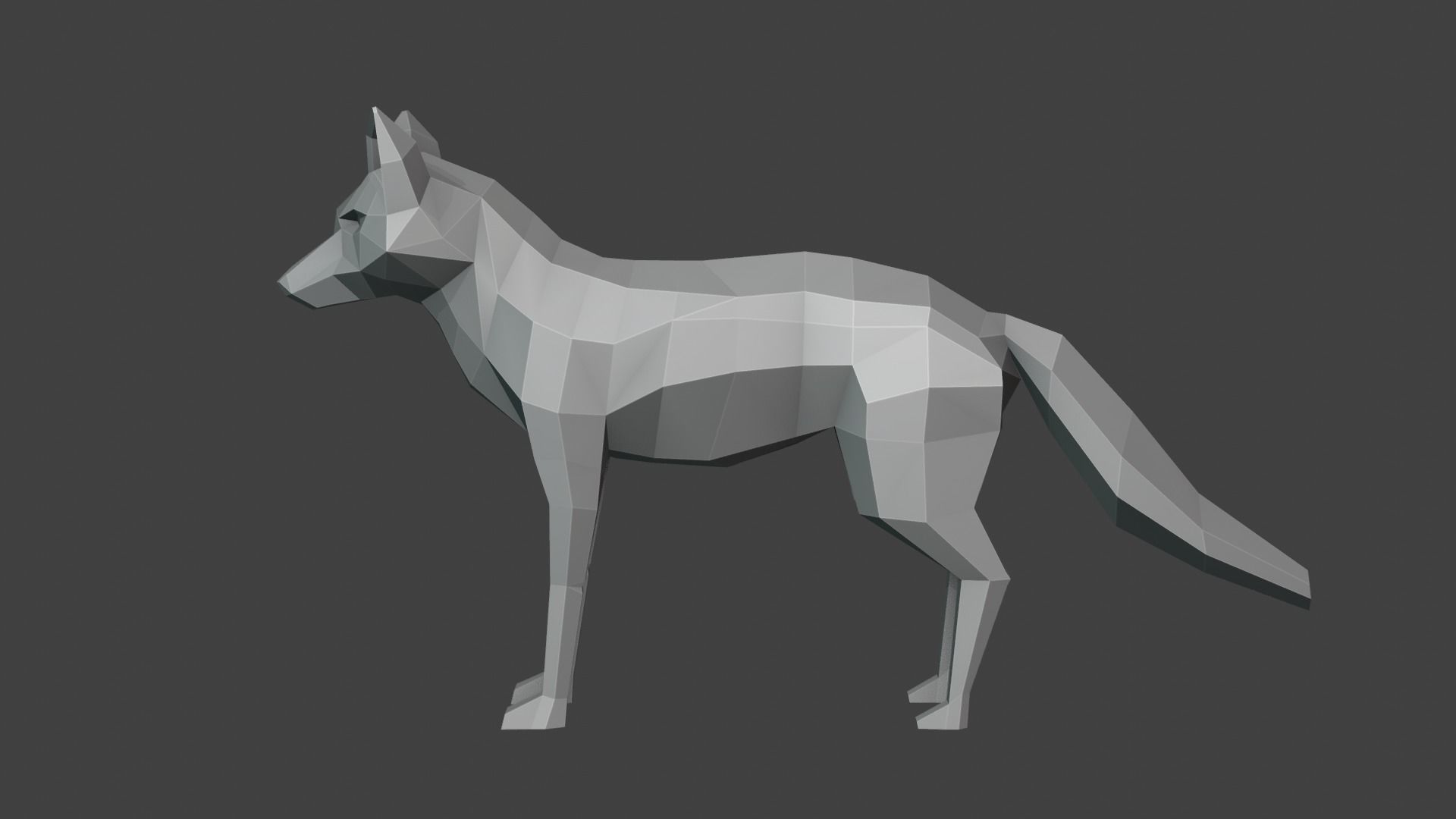 Low Poly Fox Free 3D model_17