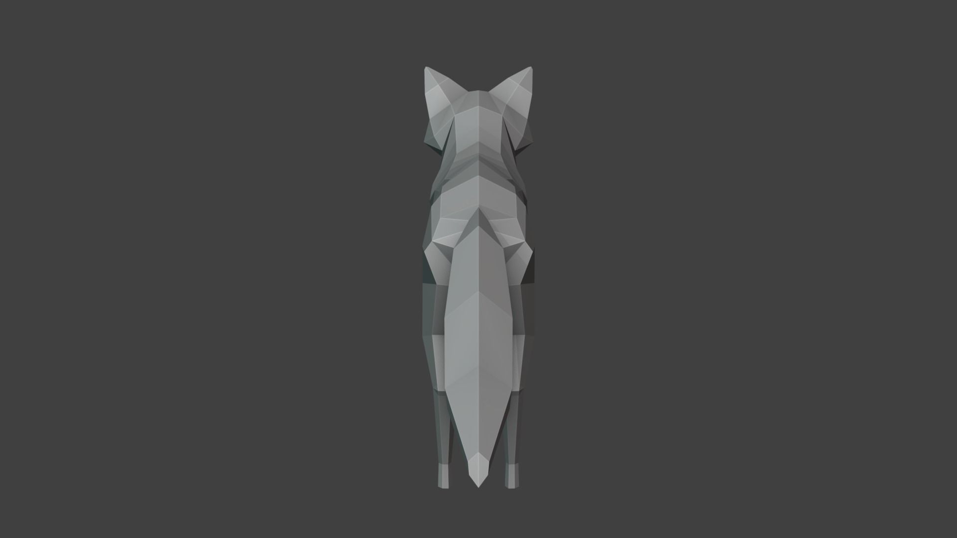 Low Poly Fox Free 3D model_15