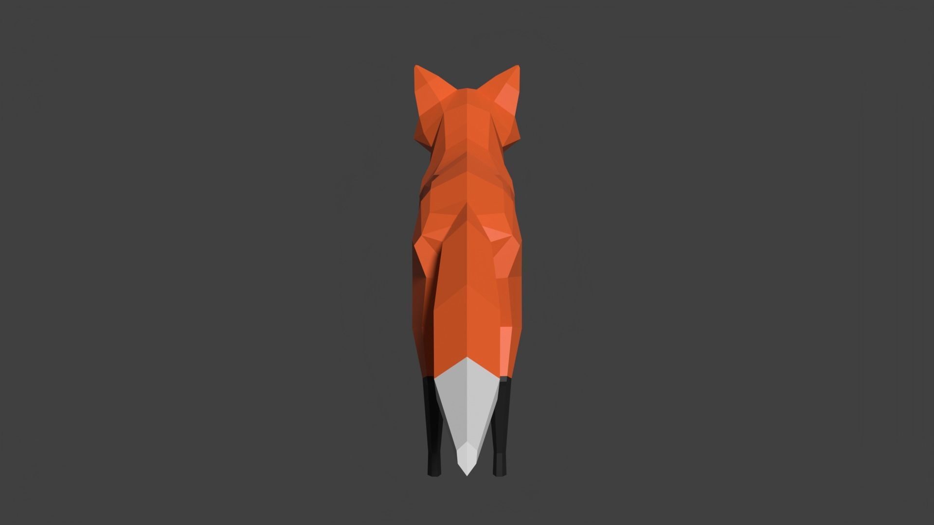 Low Poly Fox Free 3D model_9