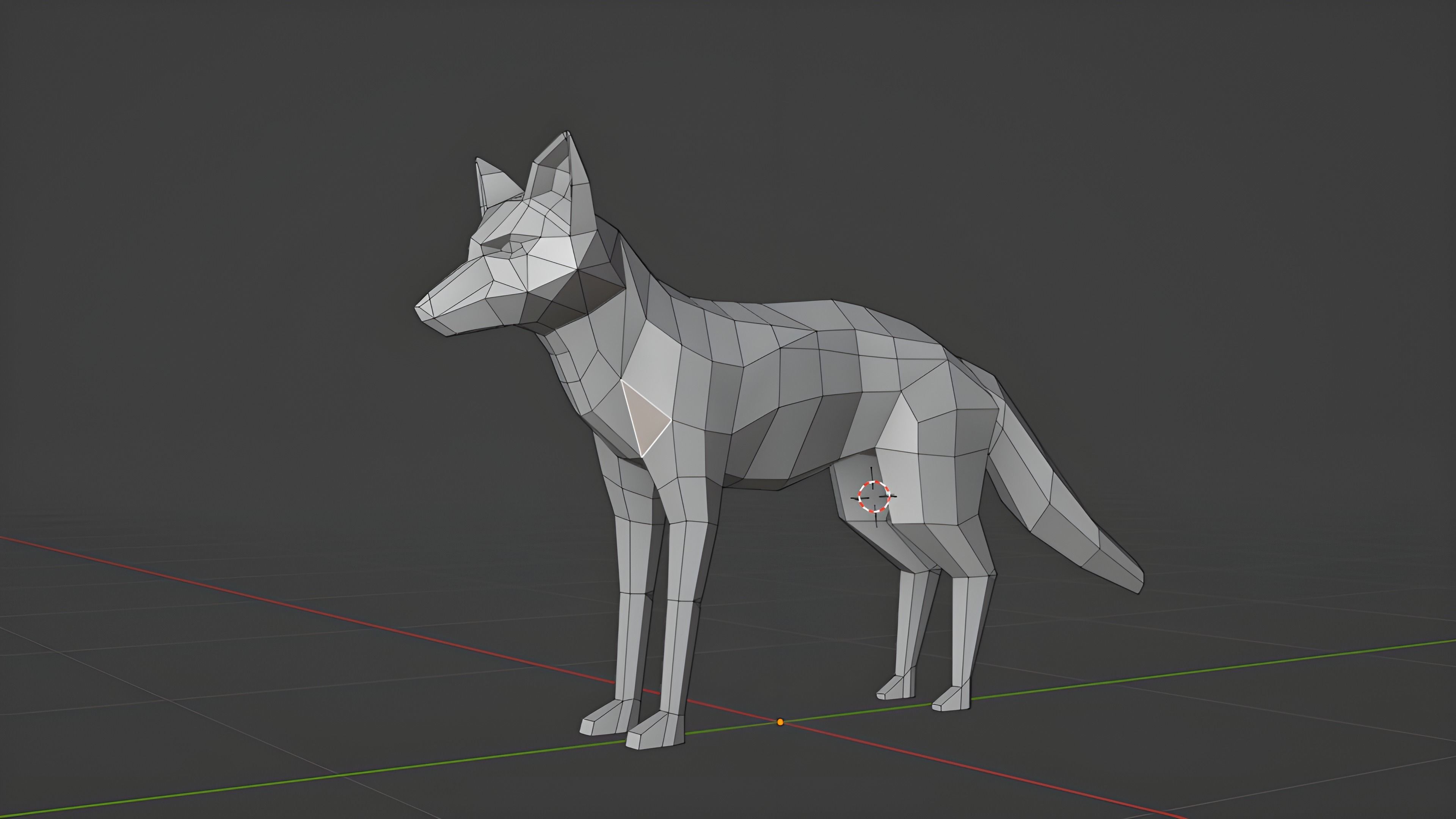 Low Poly Fox Free 3D model_18