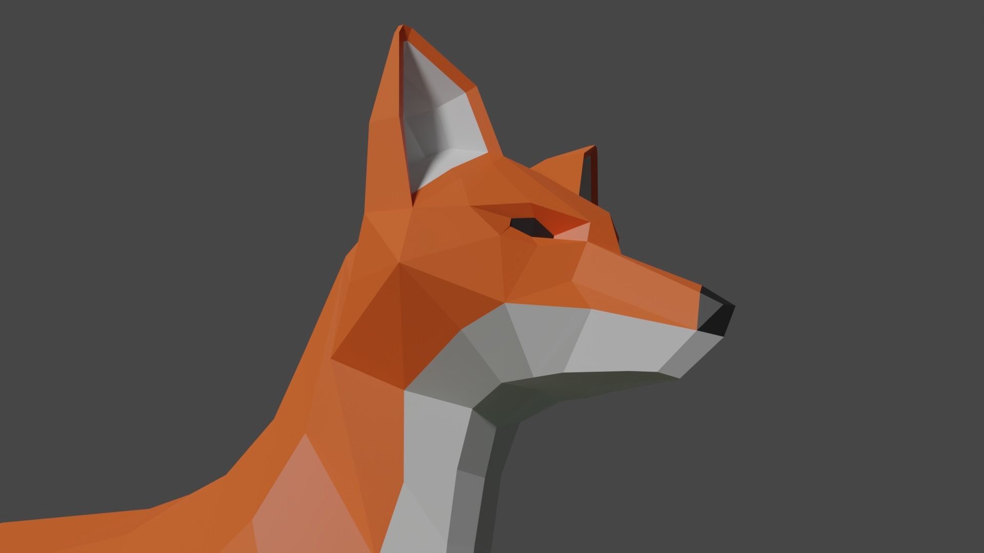 Low Poly Fox Free 3D model_2