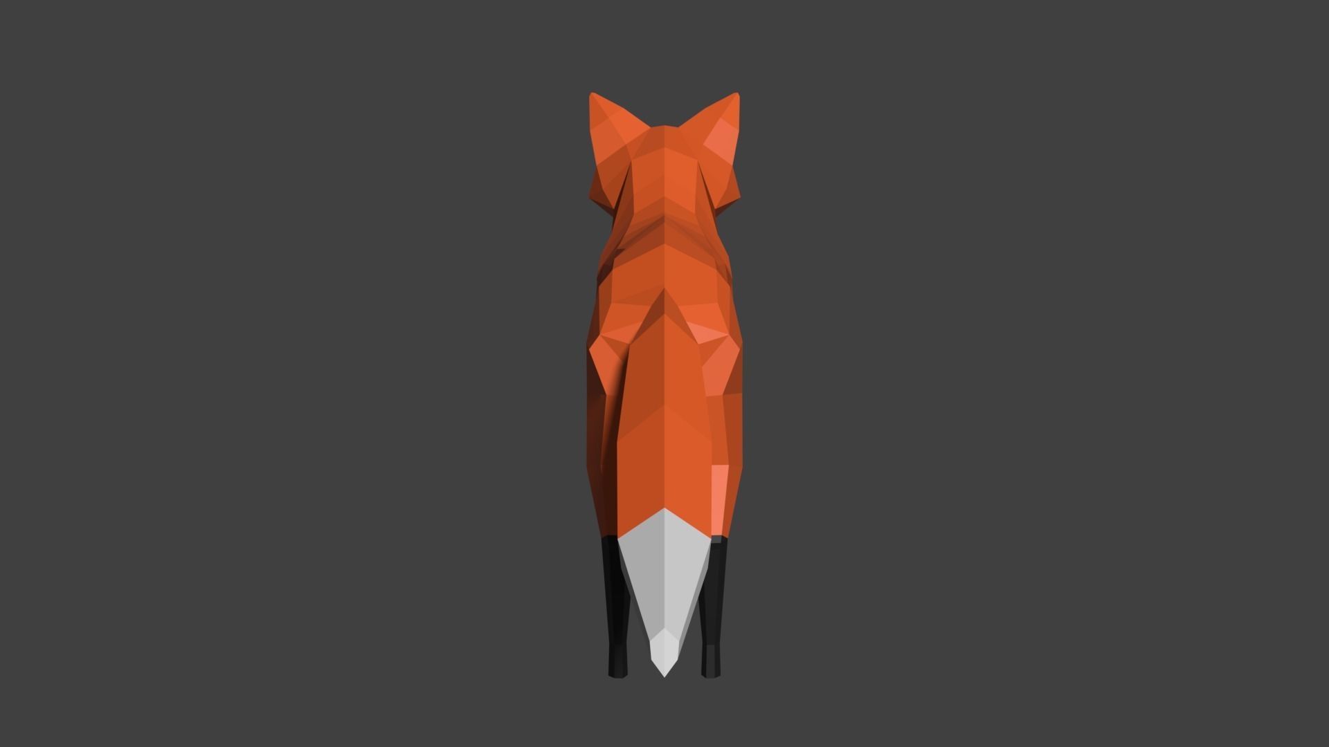 Low Poly Fox Free 3D model_13