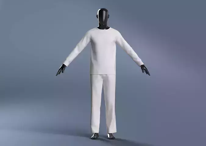 Man Basic Pyjamas Modeling in Clo3D - Marvelous Designer