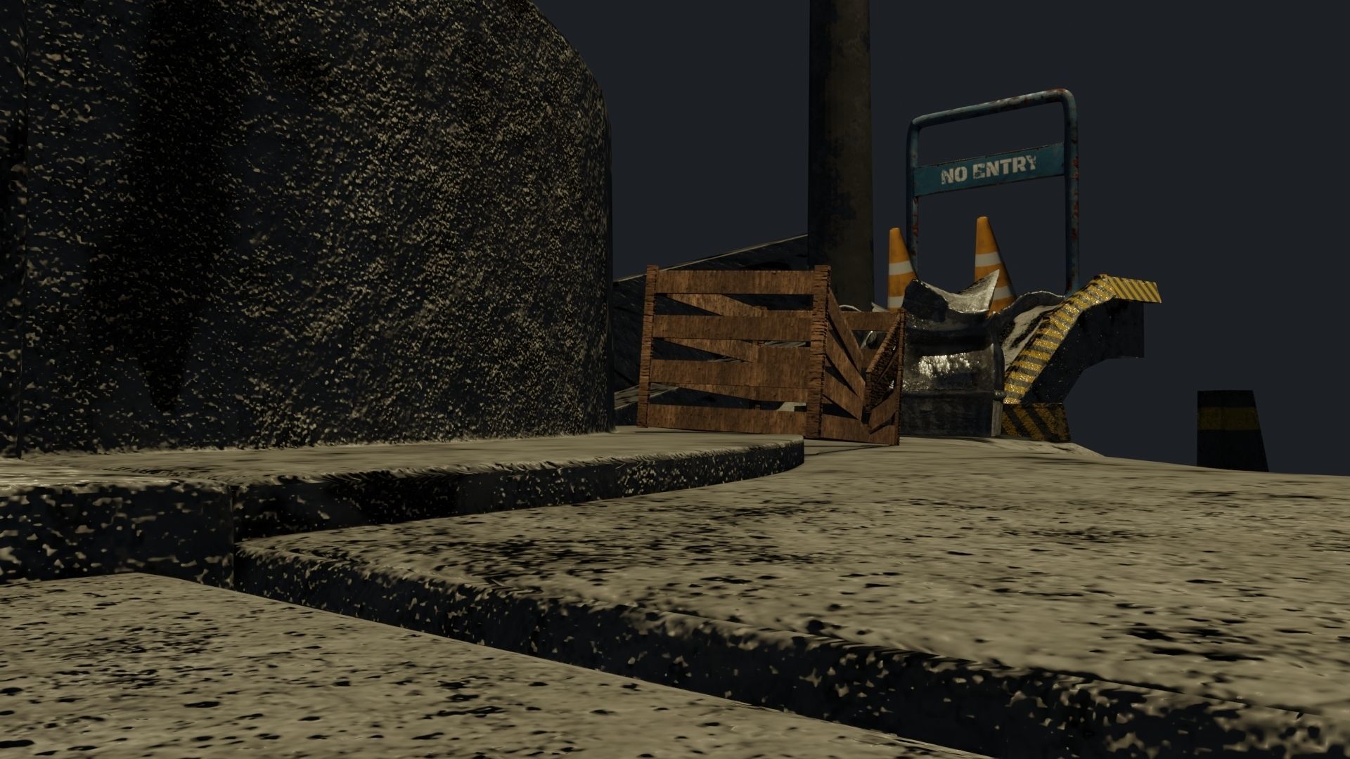 Street Assets 62 Pieces Pack Low-poly 3D model_3