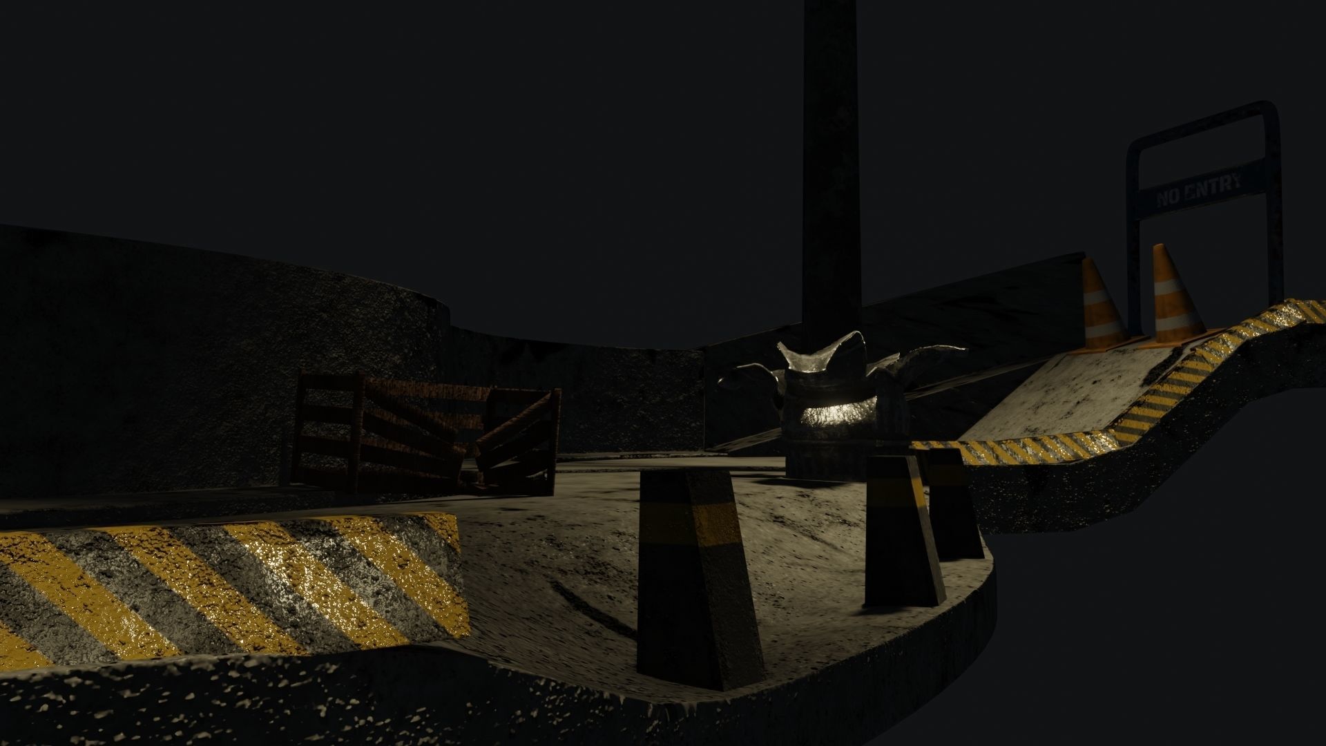 Street Assets 62 Pieces Pack Low-poly 3D model_5