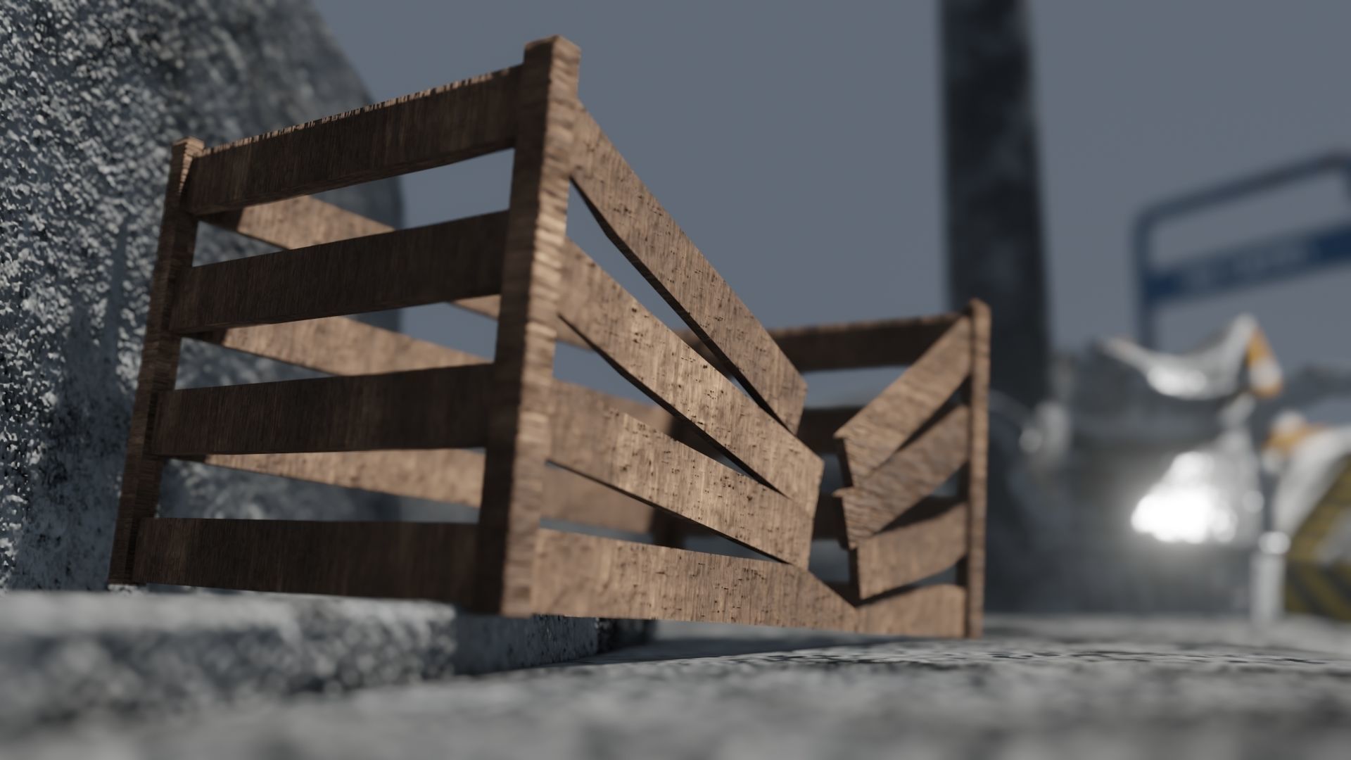 Street Assets 62 Pieces Pack Low-poly 3D model_2