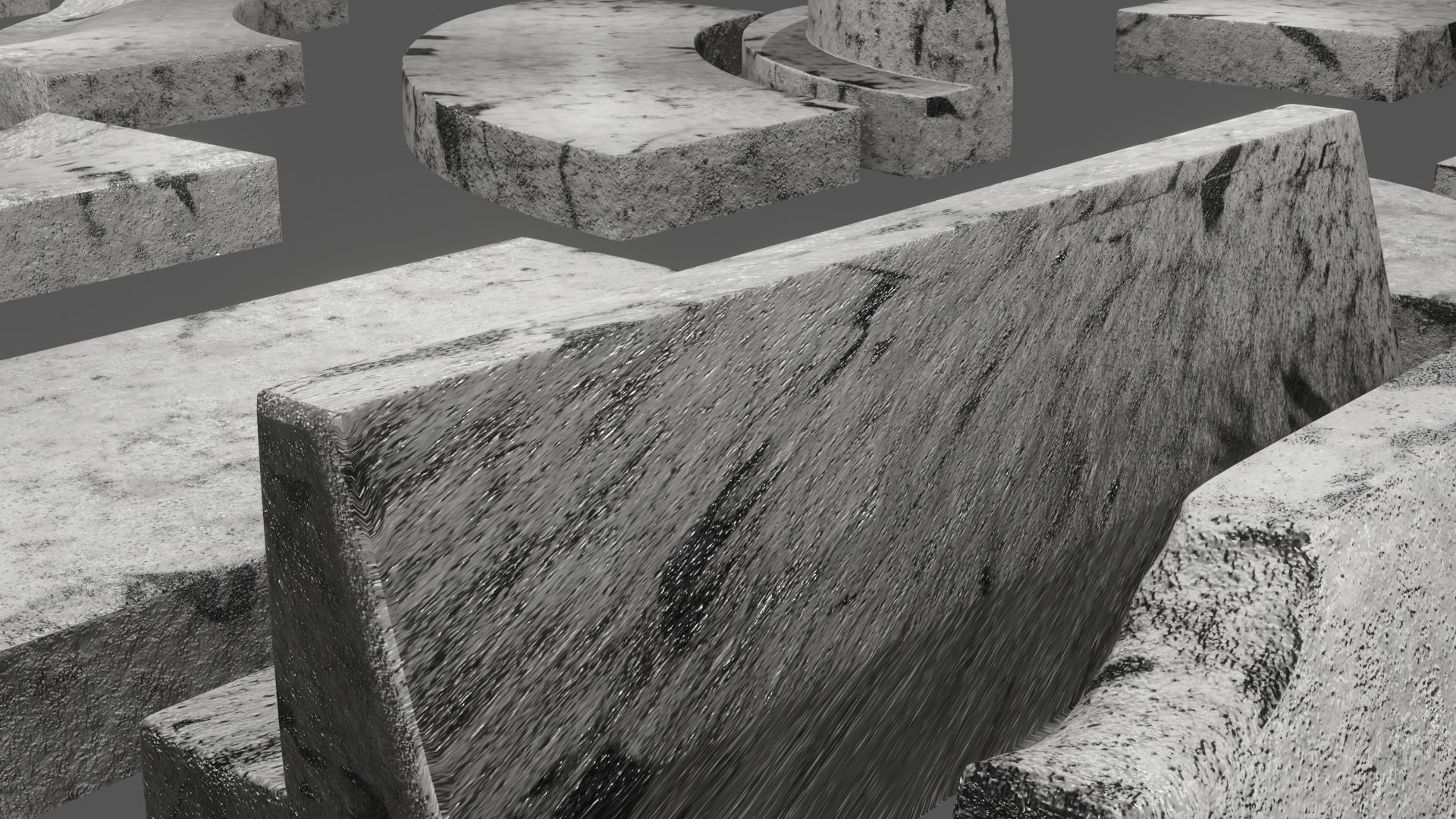 Street Assets 62 Pieces Pack Low-poly 3D model_22