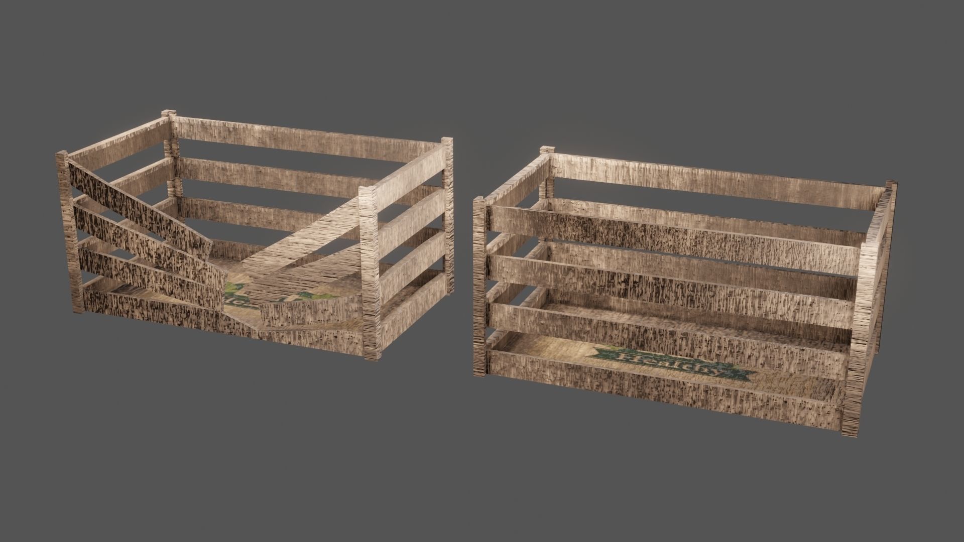 Street Assets 62 Pieces Pack Low-poly 3D model_13