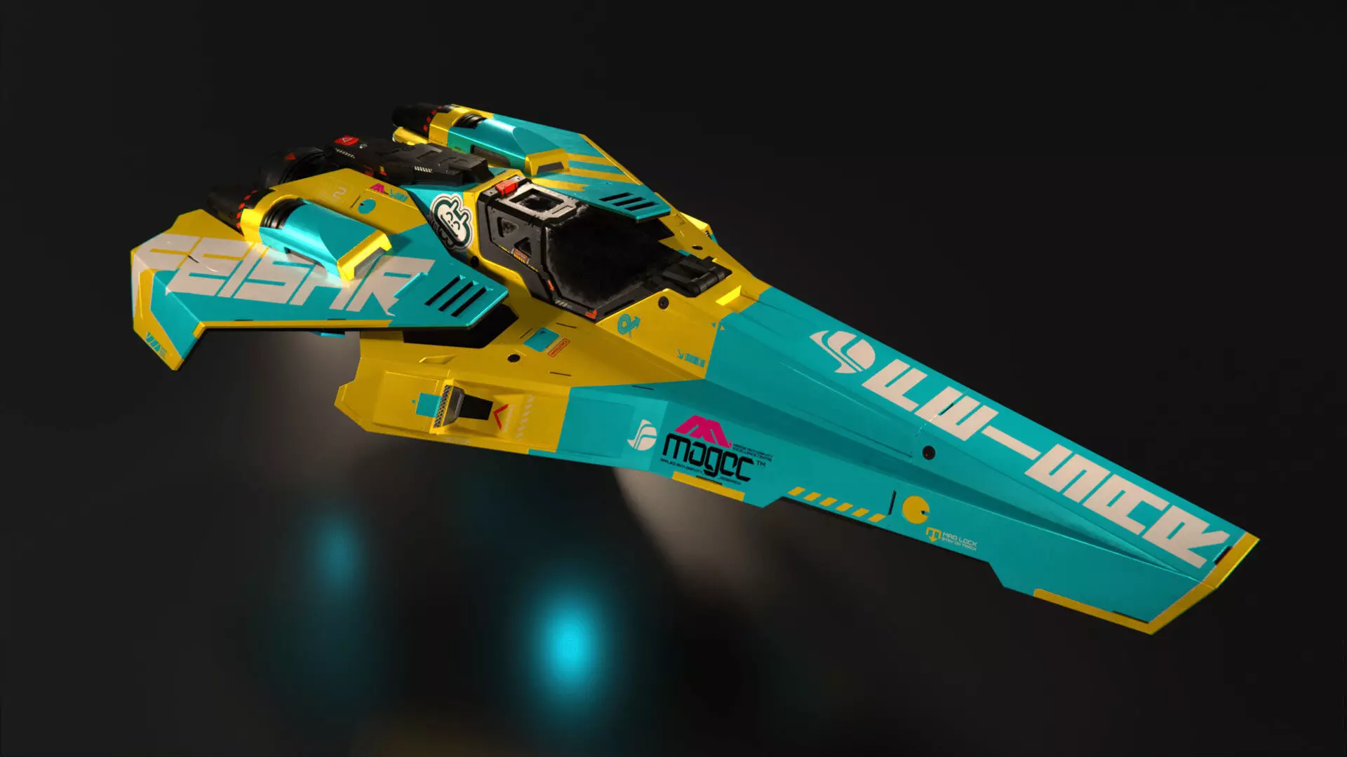WipEout Feisar prototype Low-poly 3D model_0