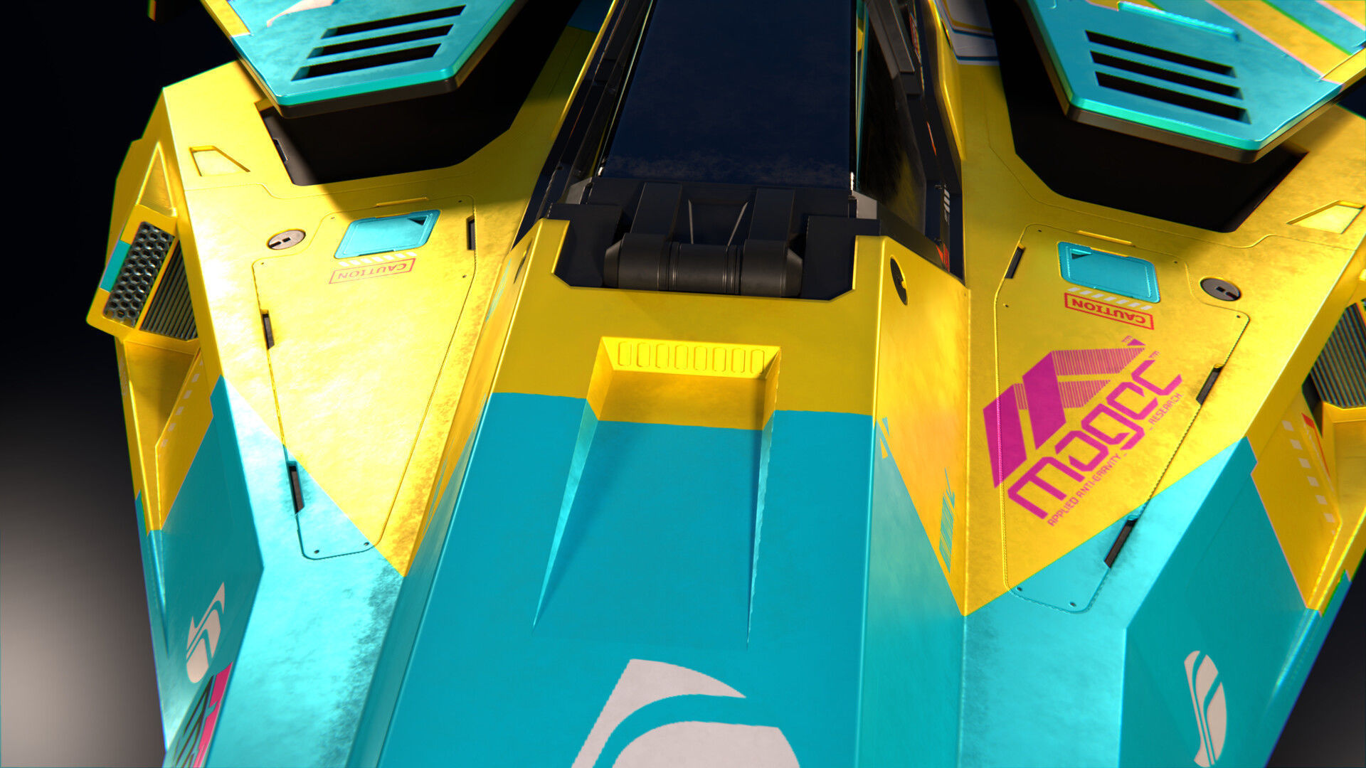 WipEout Feisar prototype Low-poly 3D model_4