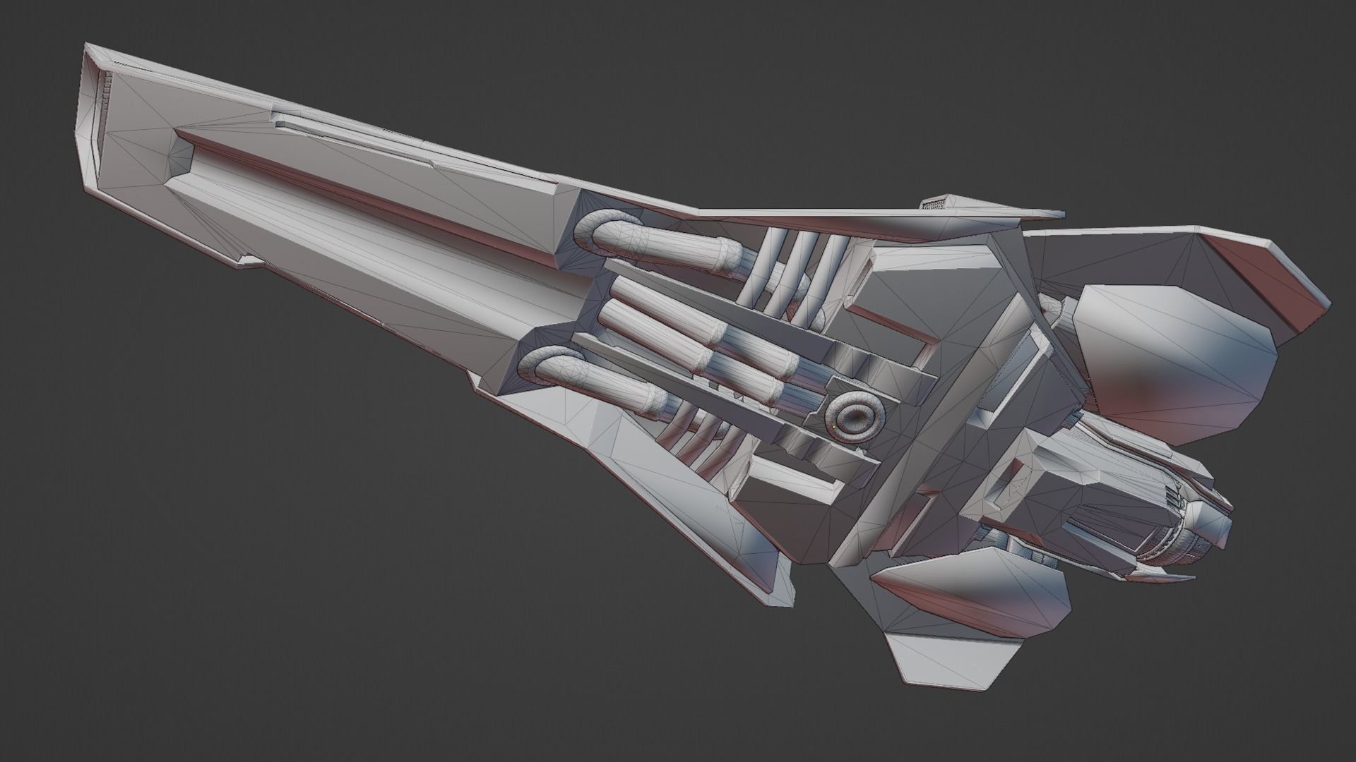 WipEout Feisar prototype Low-poly 3D model_7