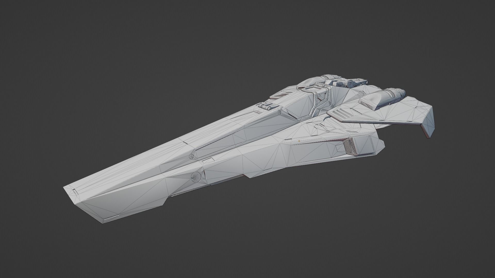 WipEout Feisar prototype Low-poly 3D model_5