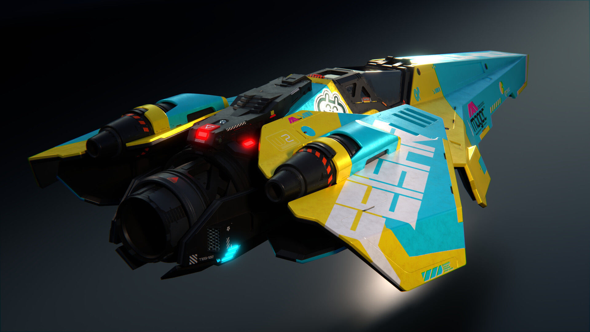 WipEout Feisar prototype Low-poly 3D model_1