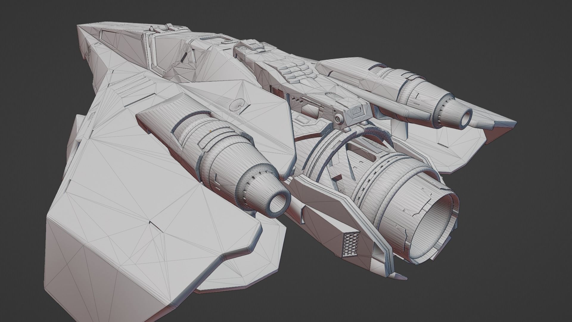 WipEout Feisar prototype Low-poly 3D model_6