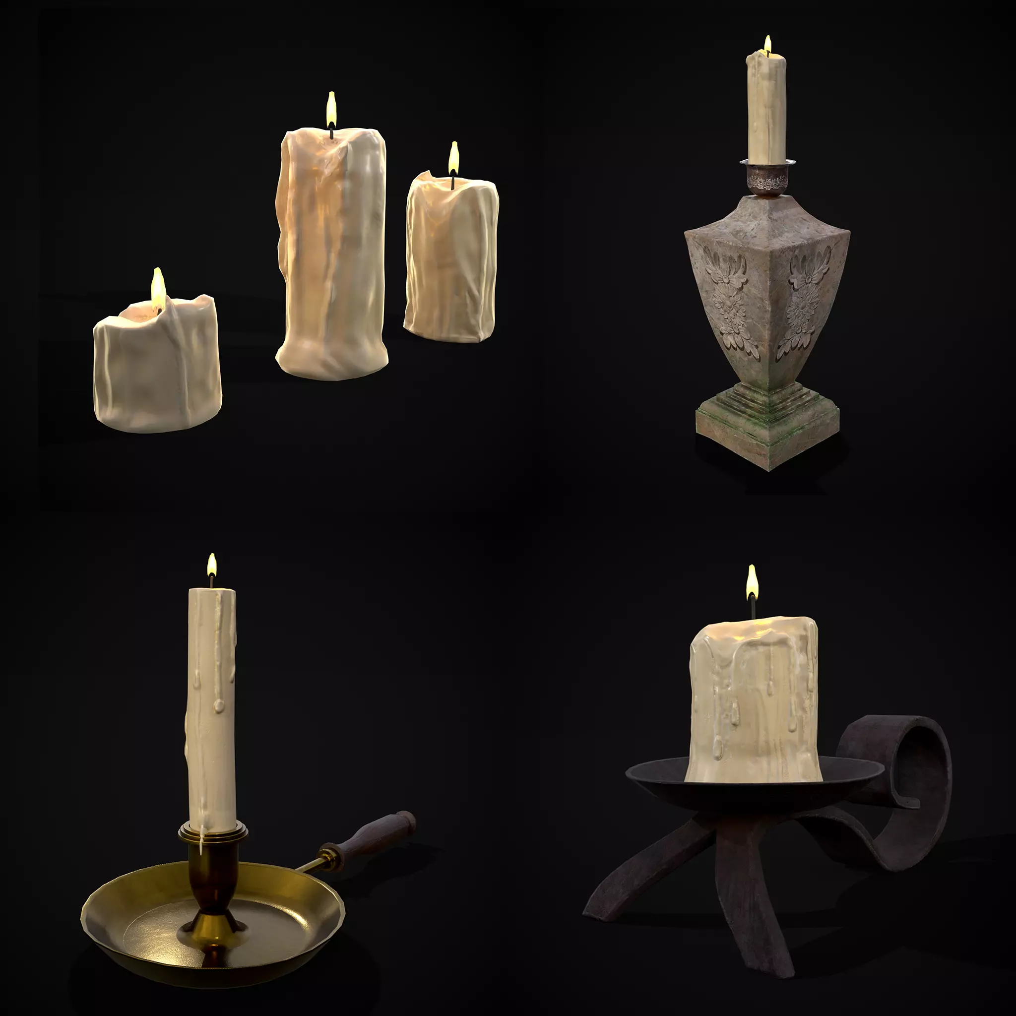 Medieval Lights Mix Six 3D Model Collection_0