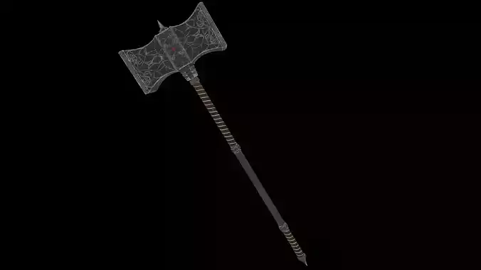 Fantasy Old Two Handed Hammer Low-poly 3D model