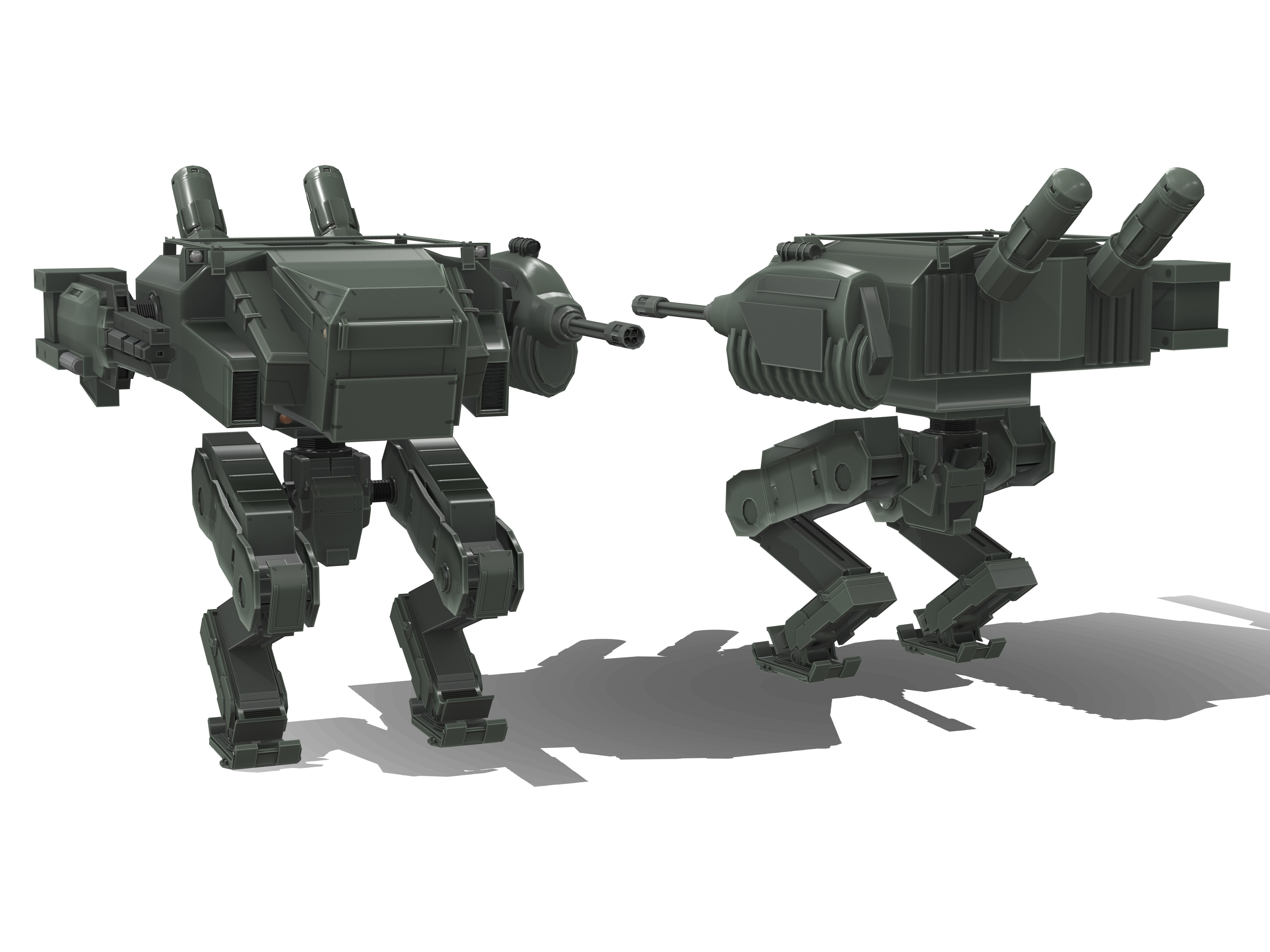 Mech Robot Low-poly 3D model_2