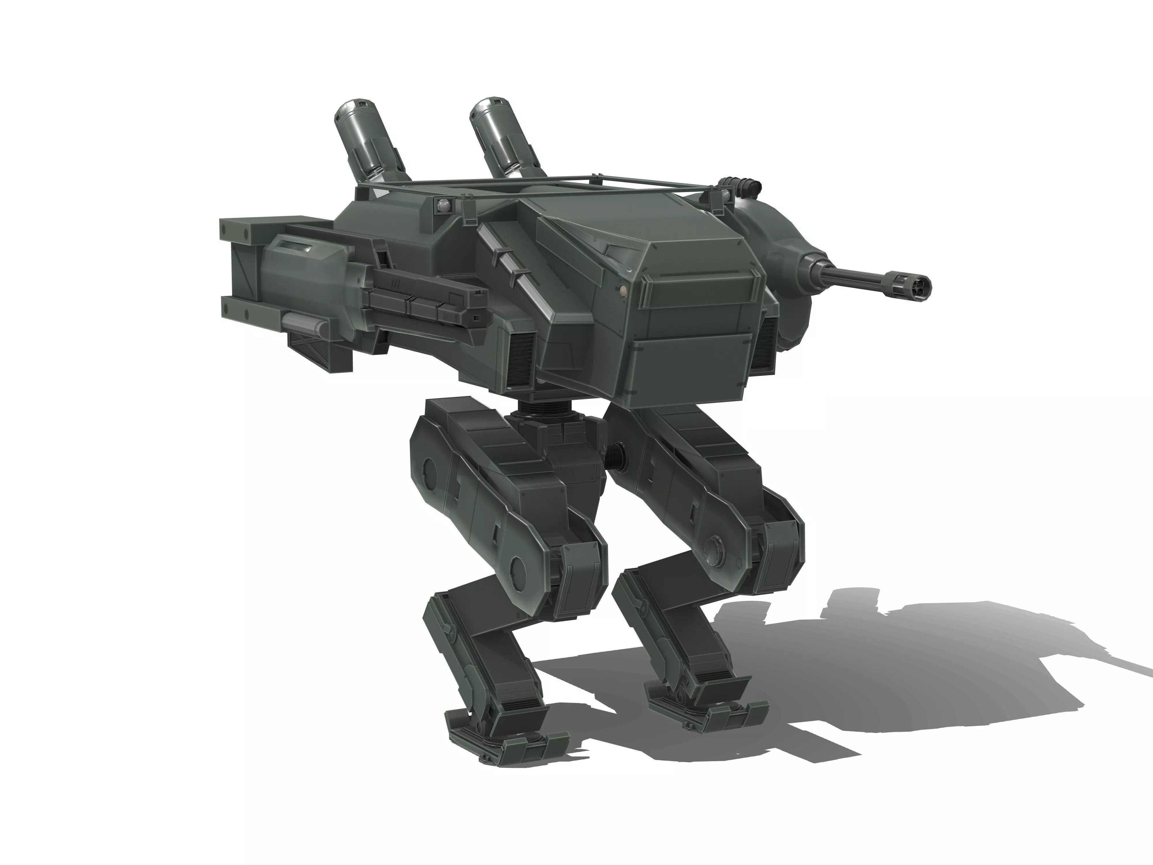 Mech Robot Low-poly 3D model_0