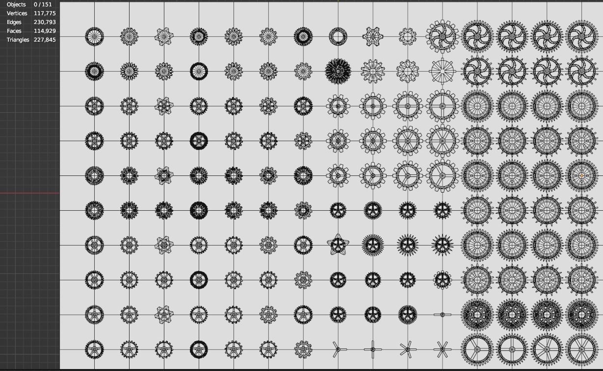 Gears kitbash V2 3D model_5
