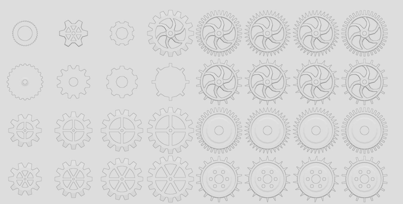 Gears kitbash V2 3D model_13