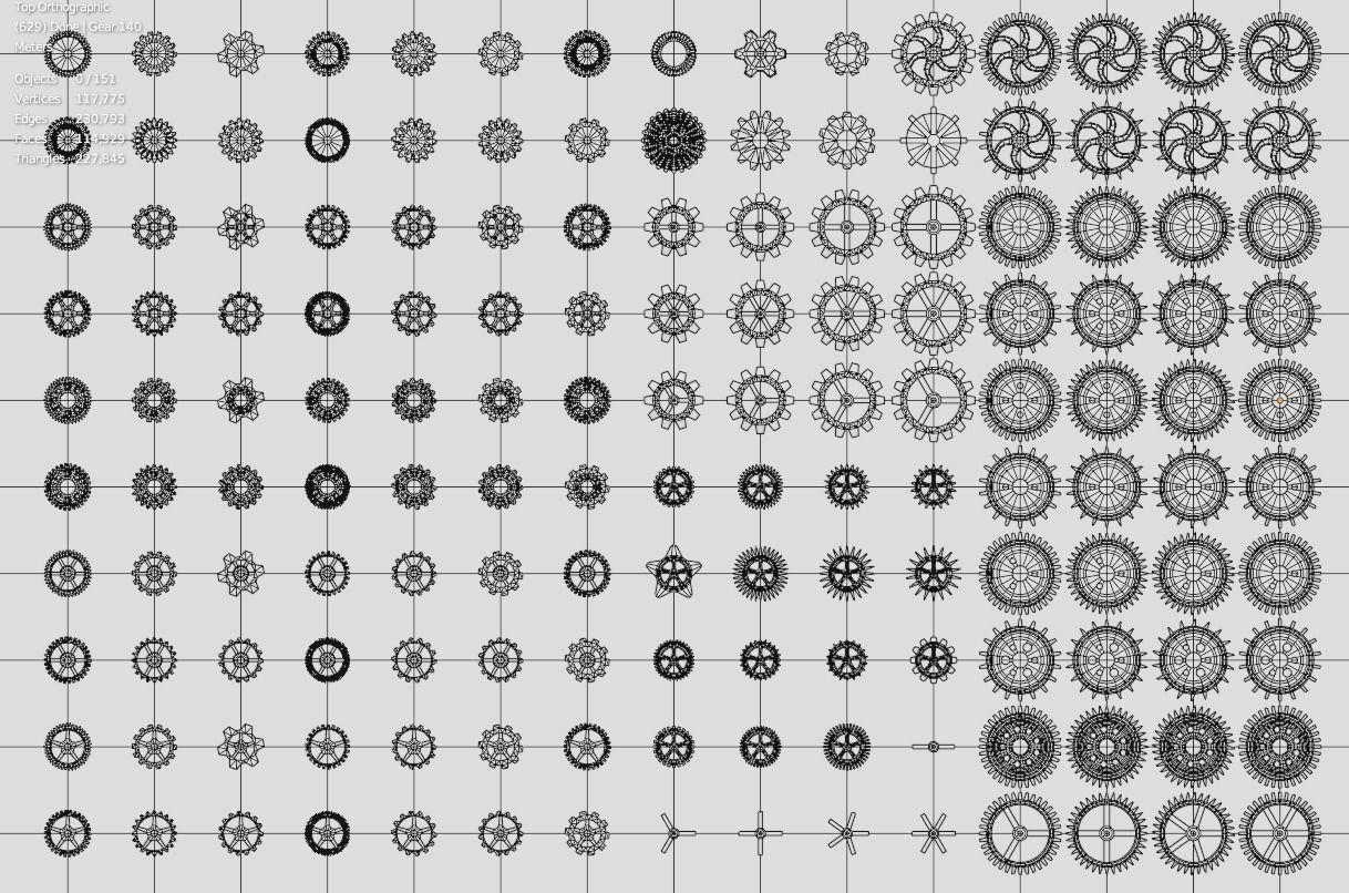 Gears kitbash V2 3D model_11