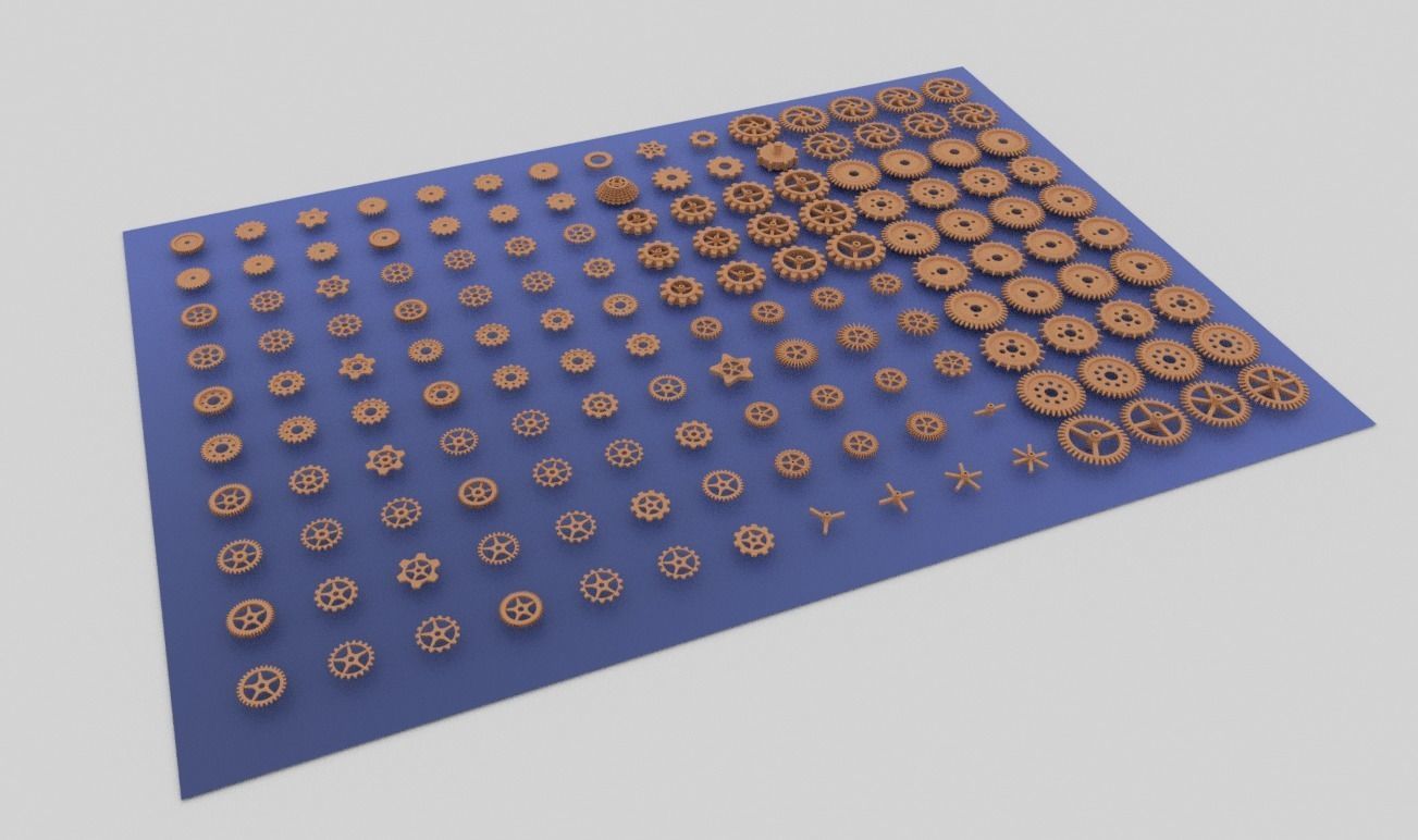 Gears kitbash V2 3D model_3