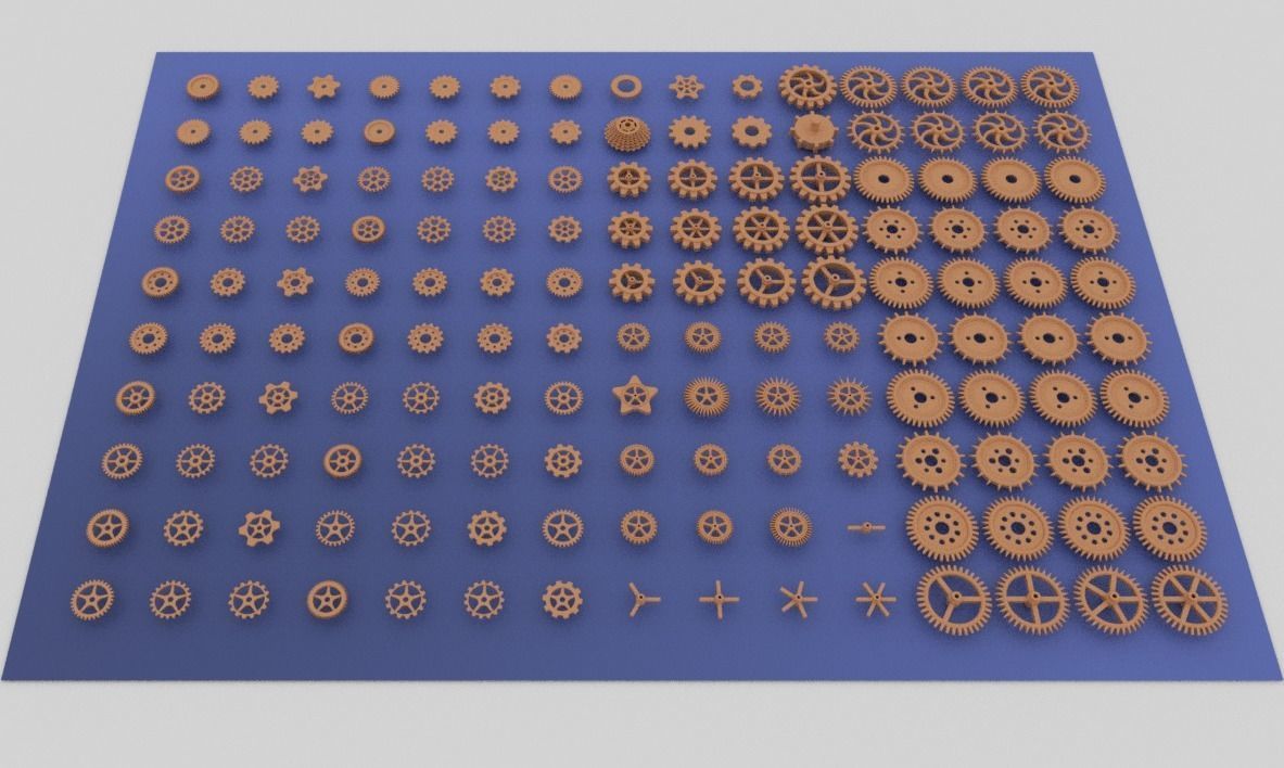 Gears kitbash V2 3D model_4