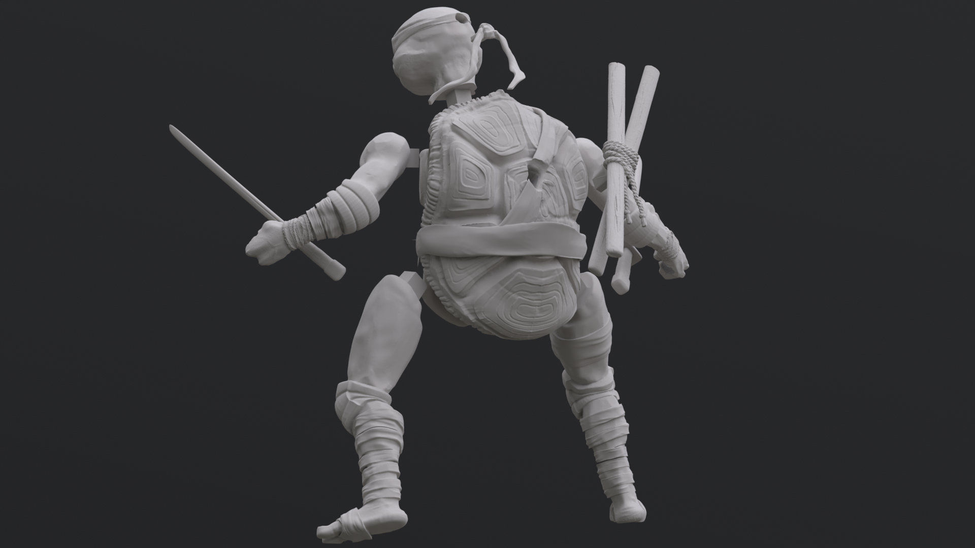 Leonardo fan art from TMNT Mutant Mayhem Movie  3D print model_7