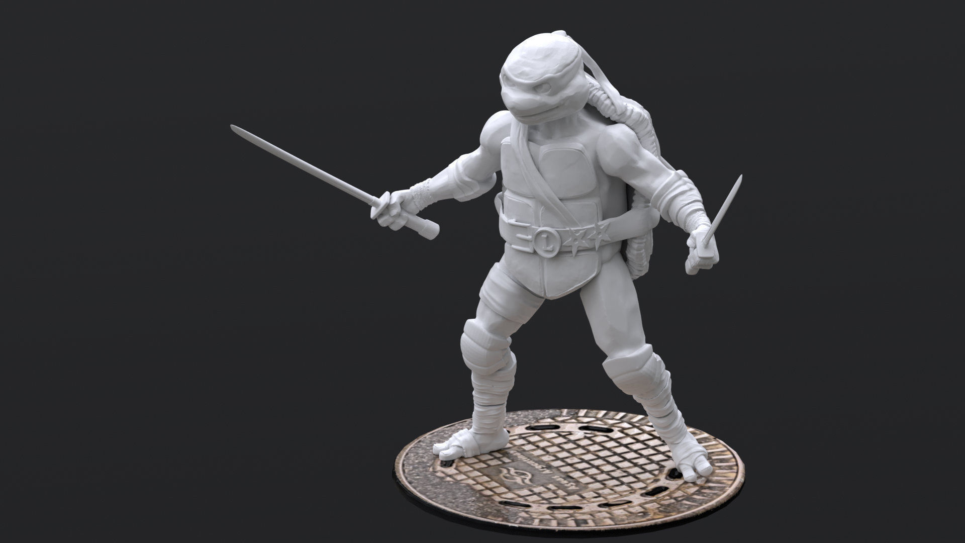 Leonardo fan art from TMNT Mutant Mayhem Movie  3D print model_5