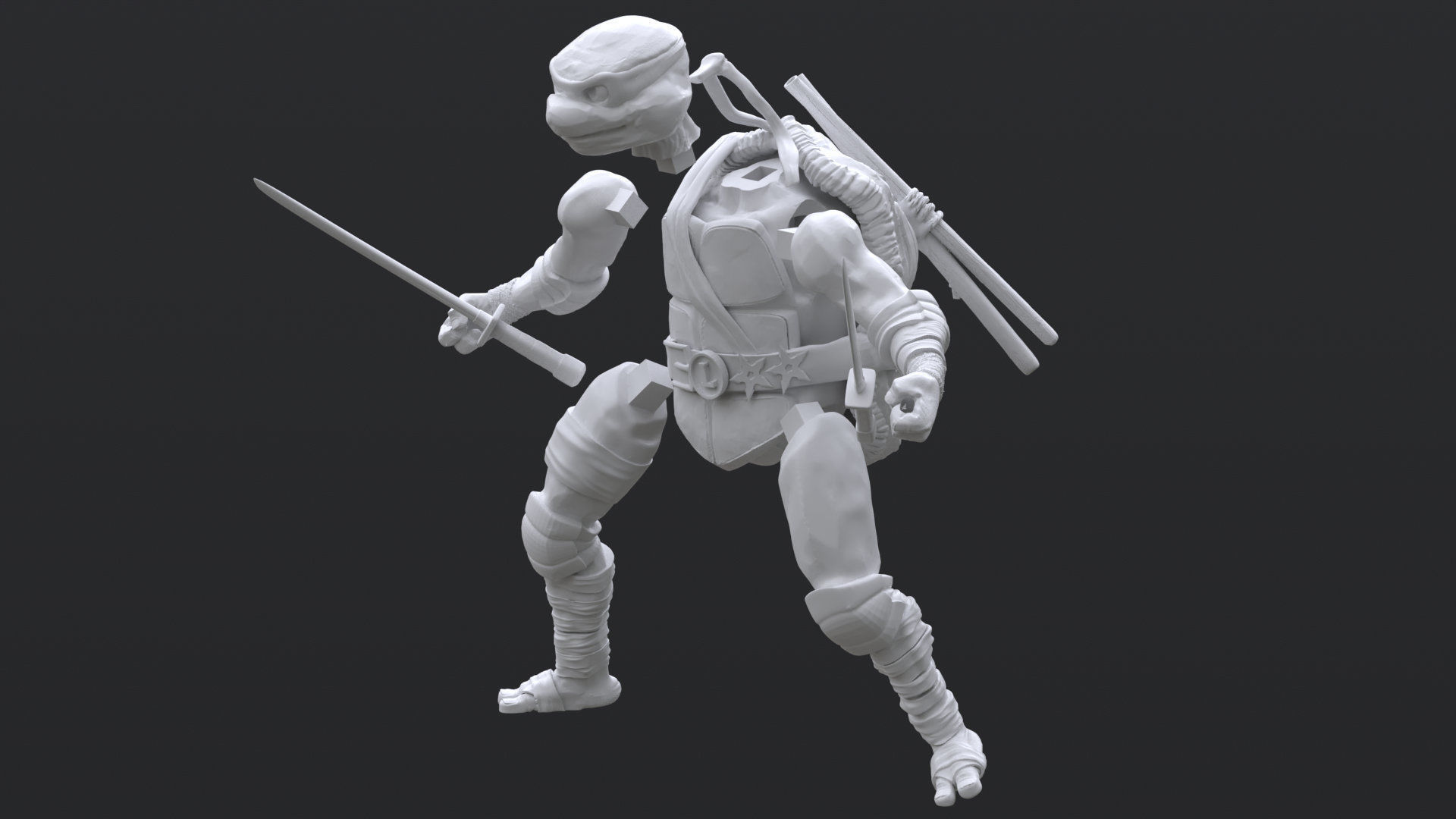 Leonardo fan art from TMNT Mutant Mayhem Movie  3D print model_8