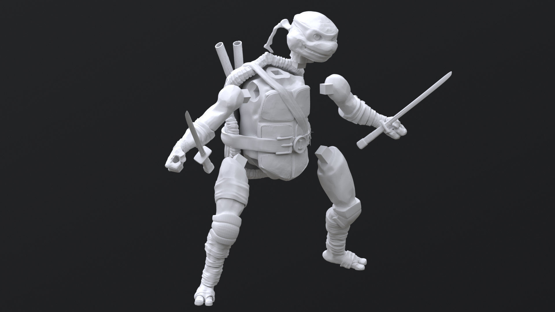 Leonardo fan art from TMNT Mutant Mayhem Movie  3D print model_6
