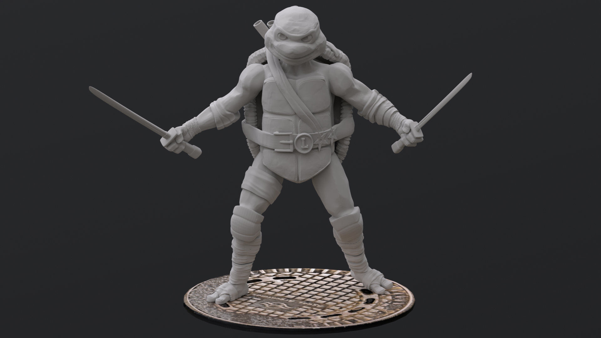 Leonardo fan art from TMNT Mutant Mayhem Movie  3D print model_1