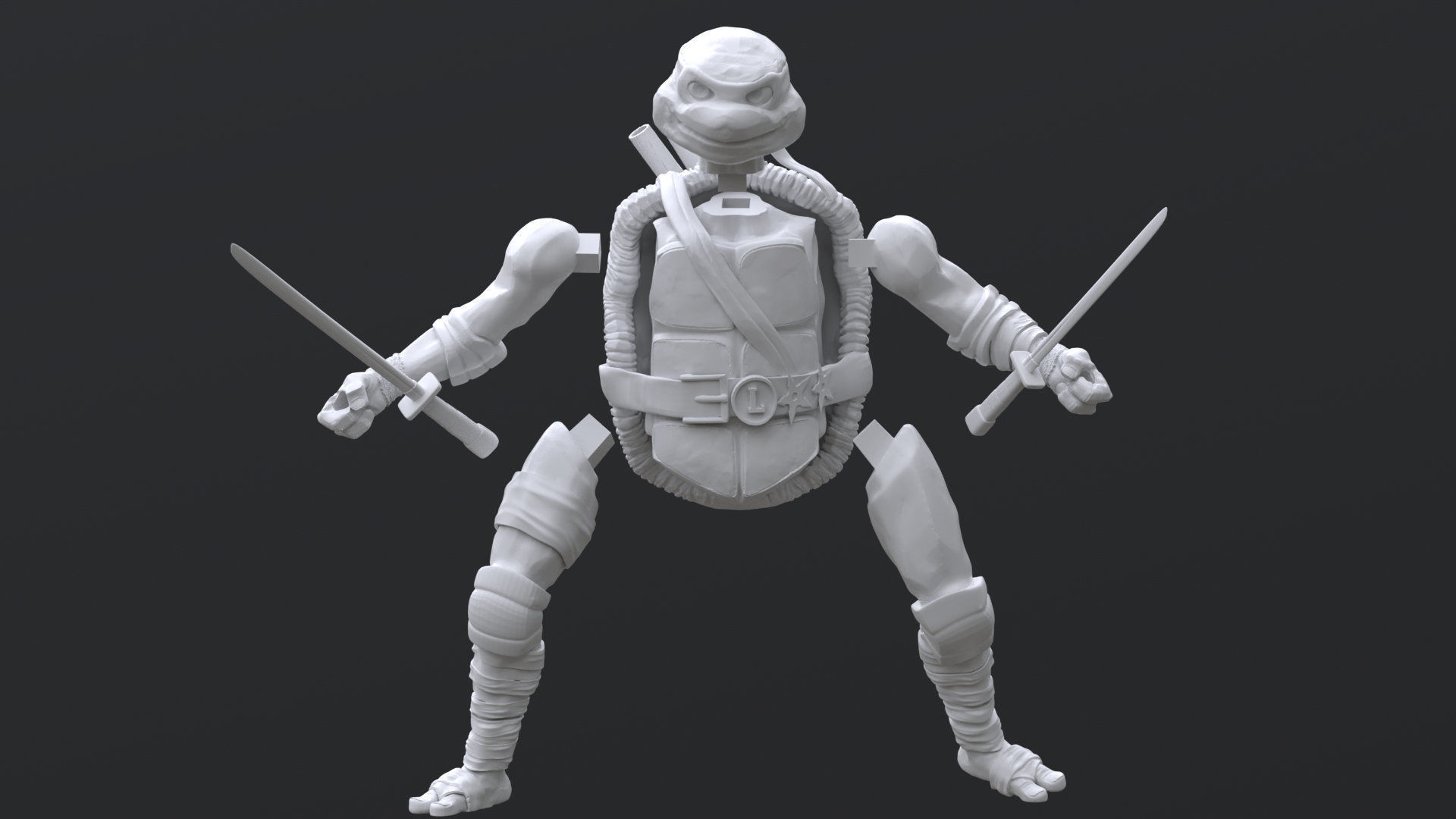 Leonardo fan art from TMNT Mutant Mayhem Movie  3D print model_2