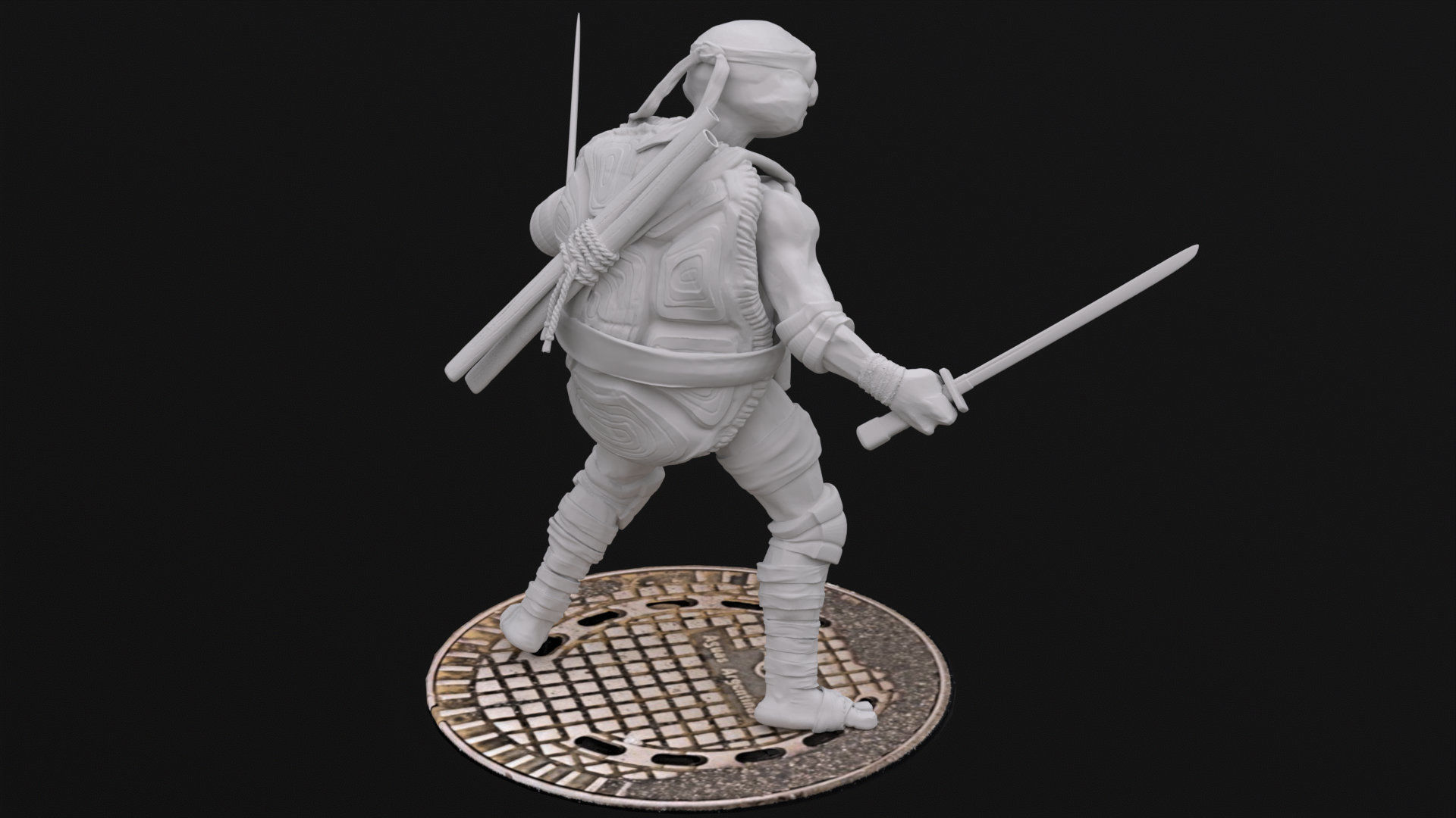 Leonardo fan art from TMNT Mutant Mayhem Movie  3D print model_3