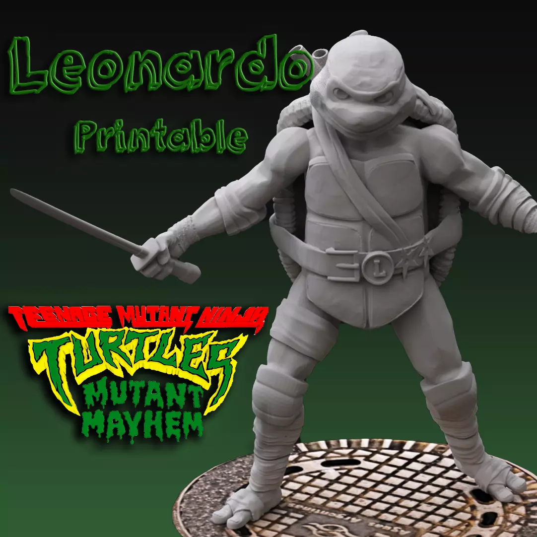 Leonardo fan art from TMNT Mutant Mayhem Movie  3D print model_0