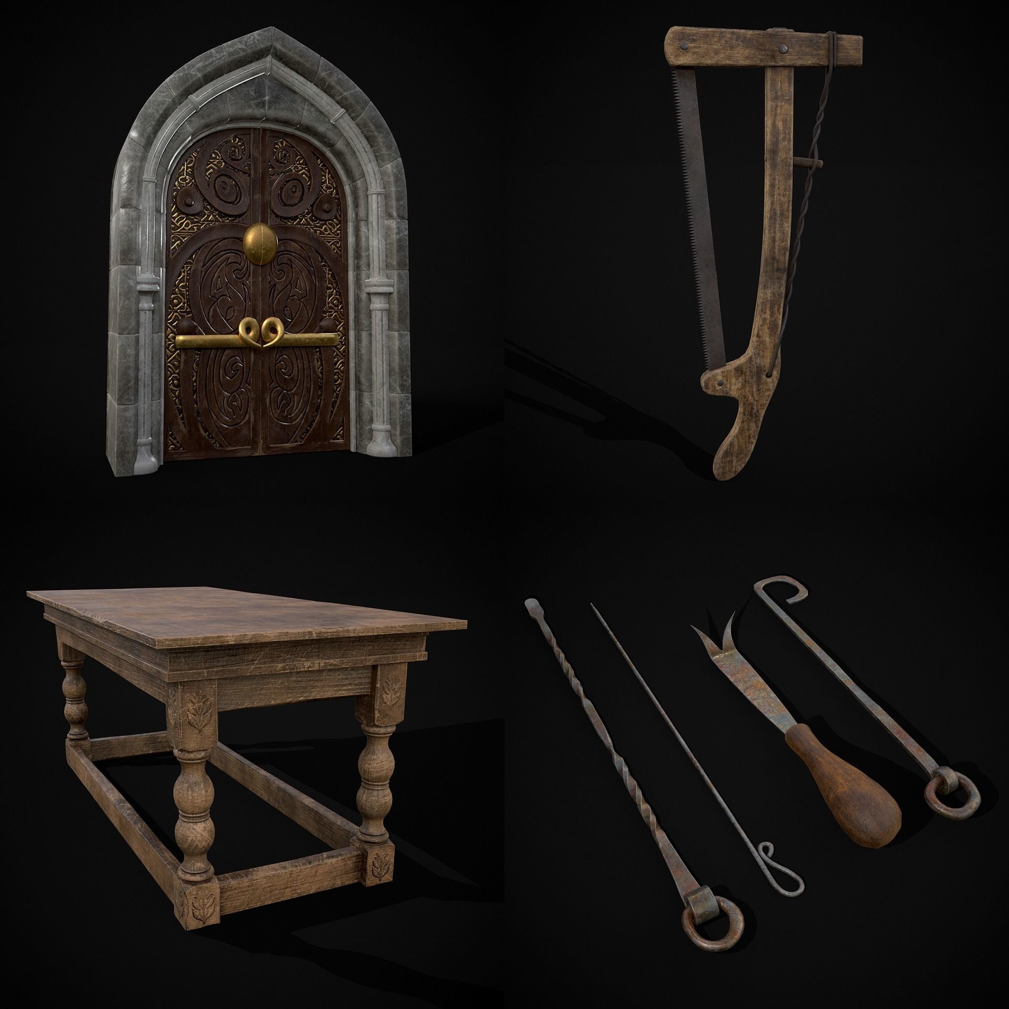 Medieval Prop Mix Fifty One 3D Model Collection_6