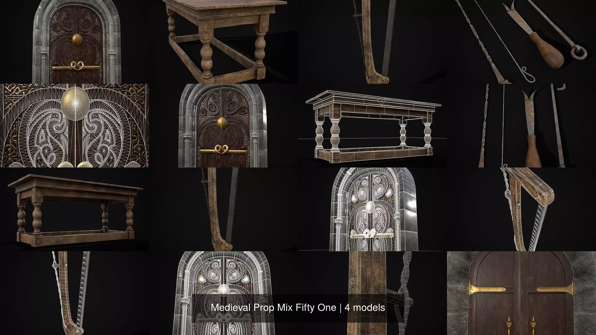 Medieval Prop Mix Fifty One 3D Model Collection_5