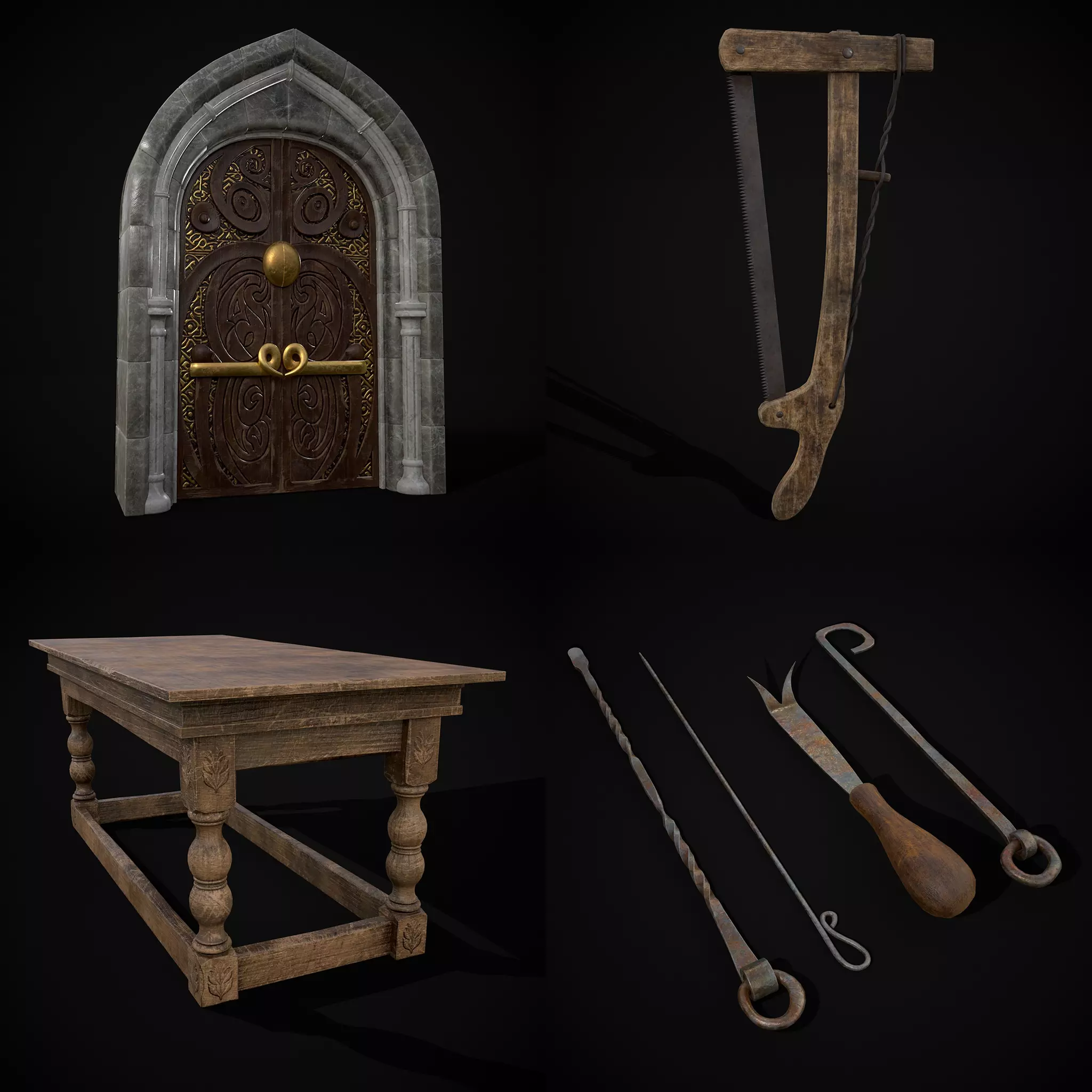 Medieval Prop Mix Fifty One 3D Model Collection_0