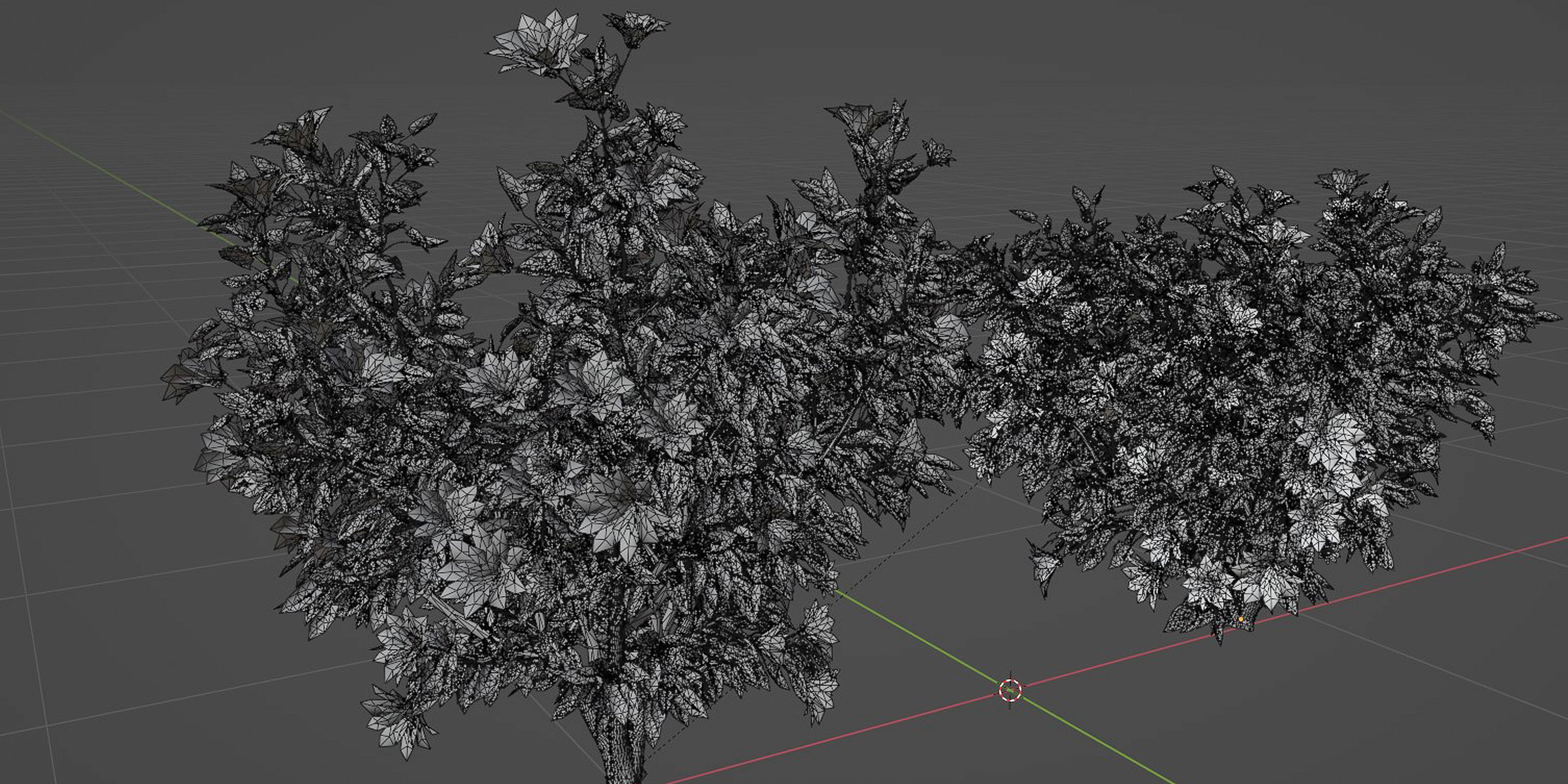 collection flowering bush vol 8-Blender 3D model_8