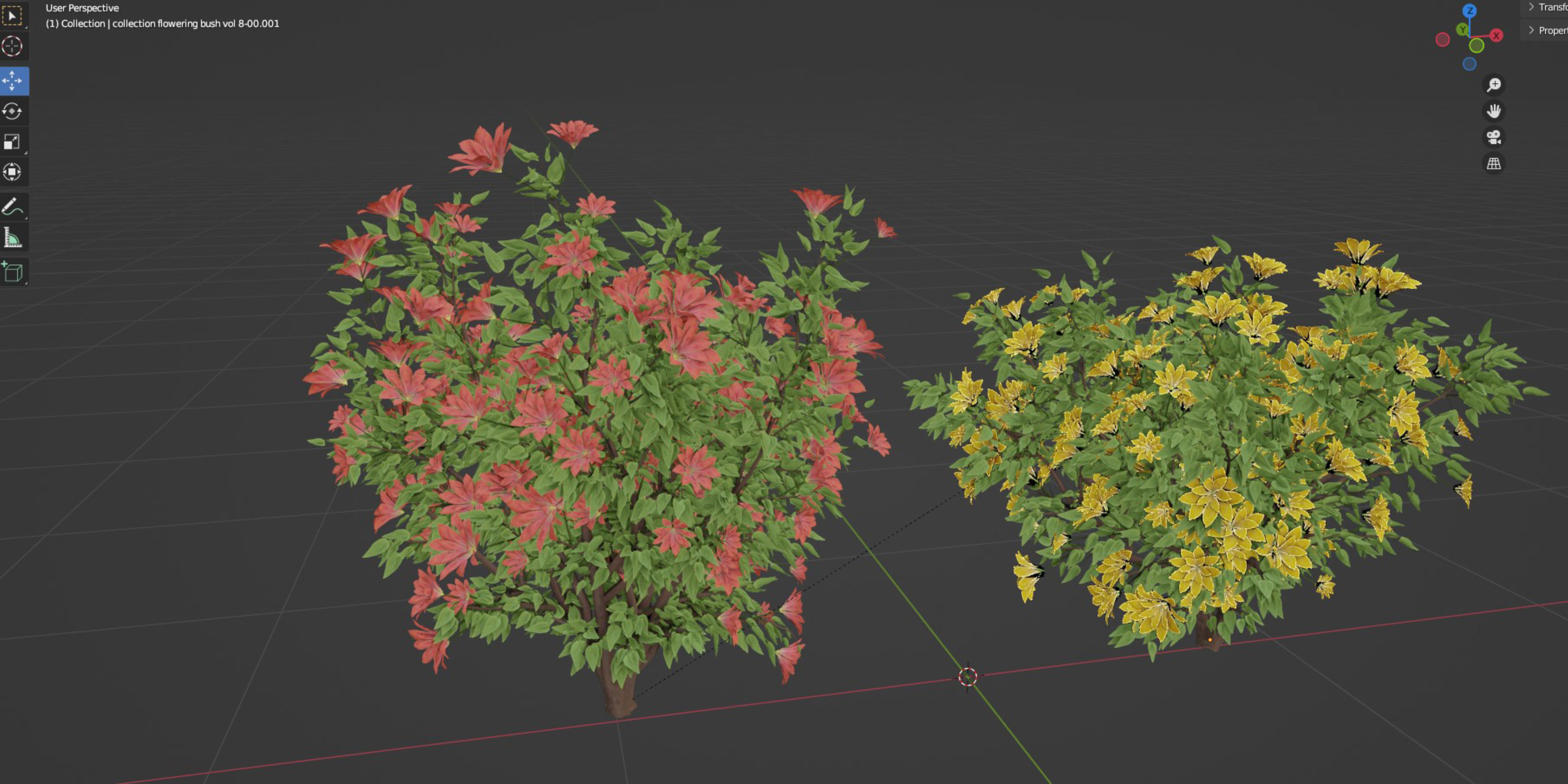 collection flowering bush vol 8-Blender 3D model_6